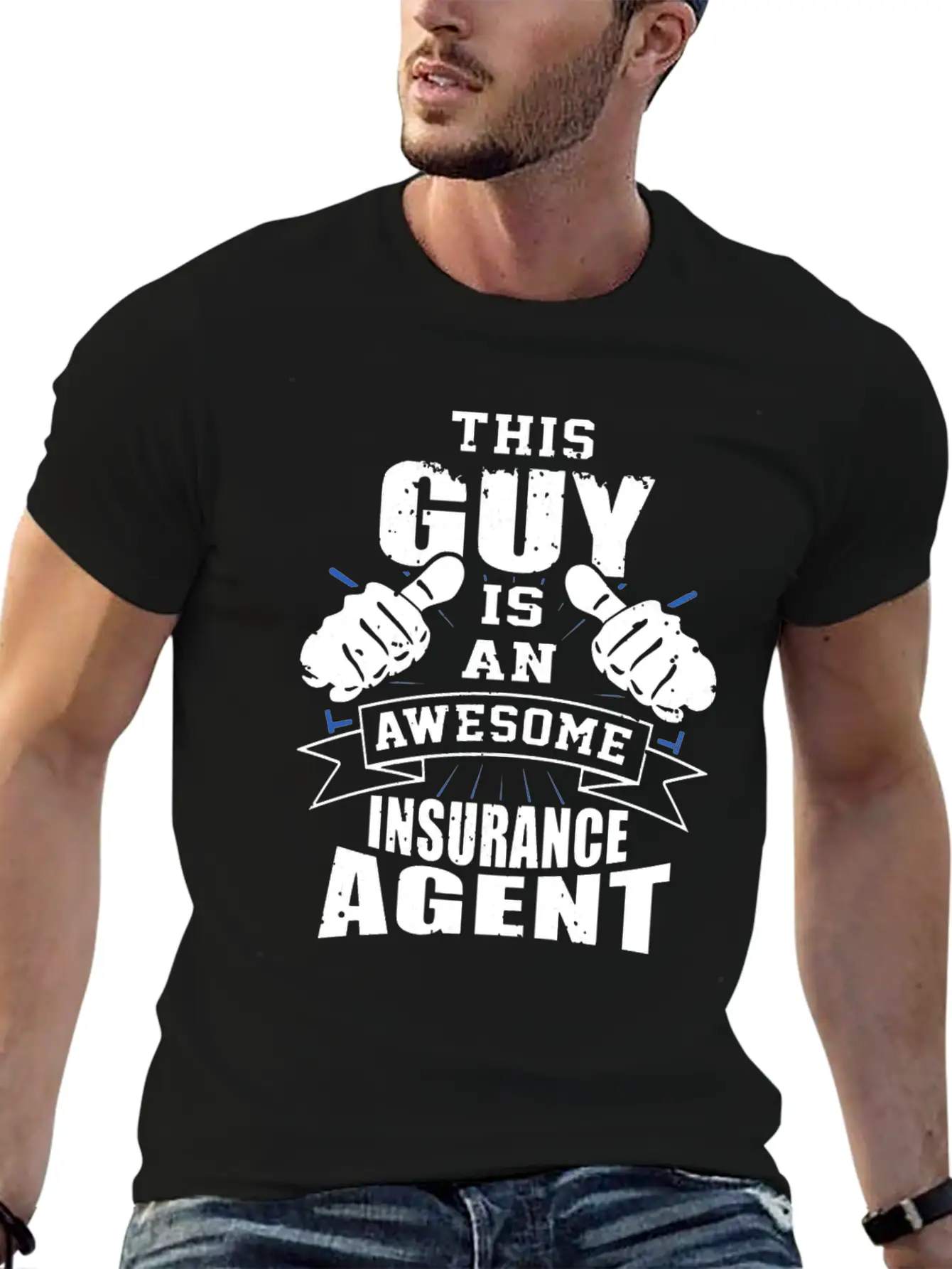 This Guy Is An Awesome Insurance Agent Funny Unisex Casual T-Shirt – Clean Design For Daily Comfort