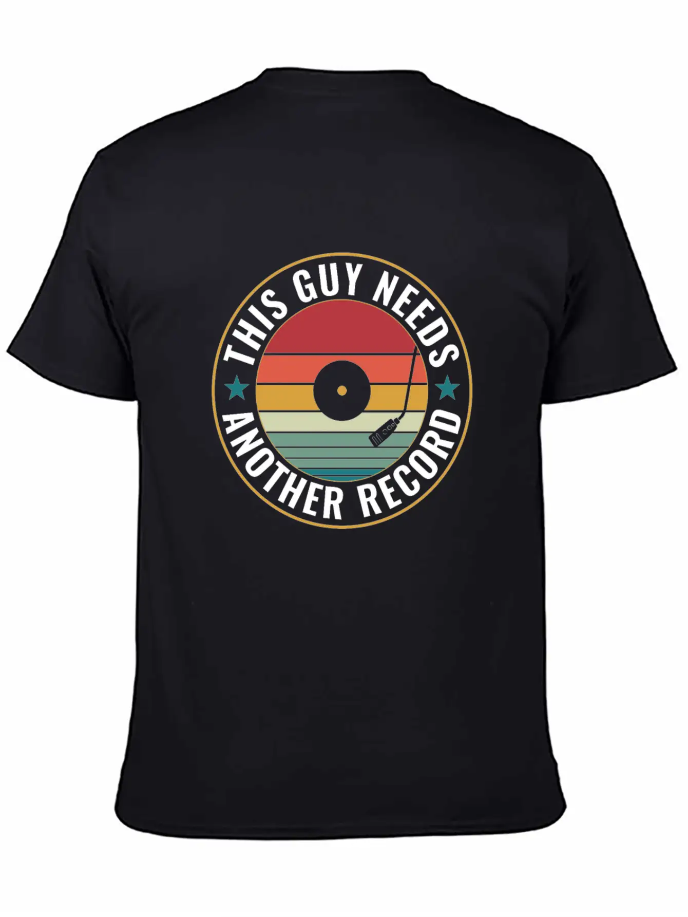 This Guy Needs Another Record Funny LP Vinyl Unisex Short Sleeve Soft Cotton T-Shirt – Casual Everyday Wear