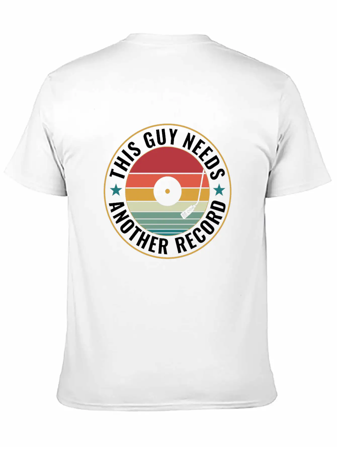 This Guy Needs Another Record Funny LP Vinyl Unisex Short Sleeve Soft Cotton T-Shirt – Casual Everyday Wear