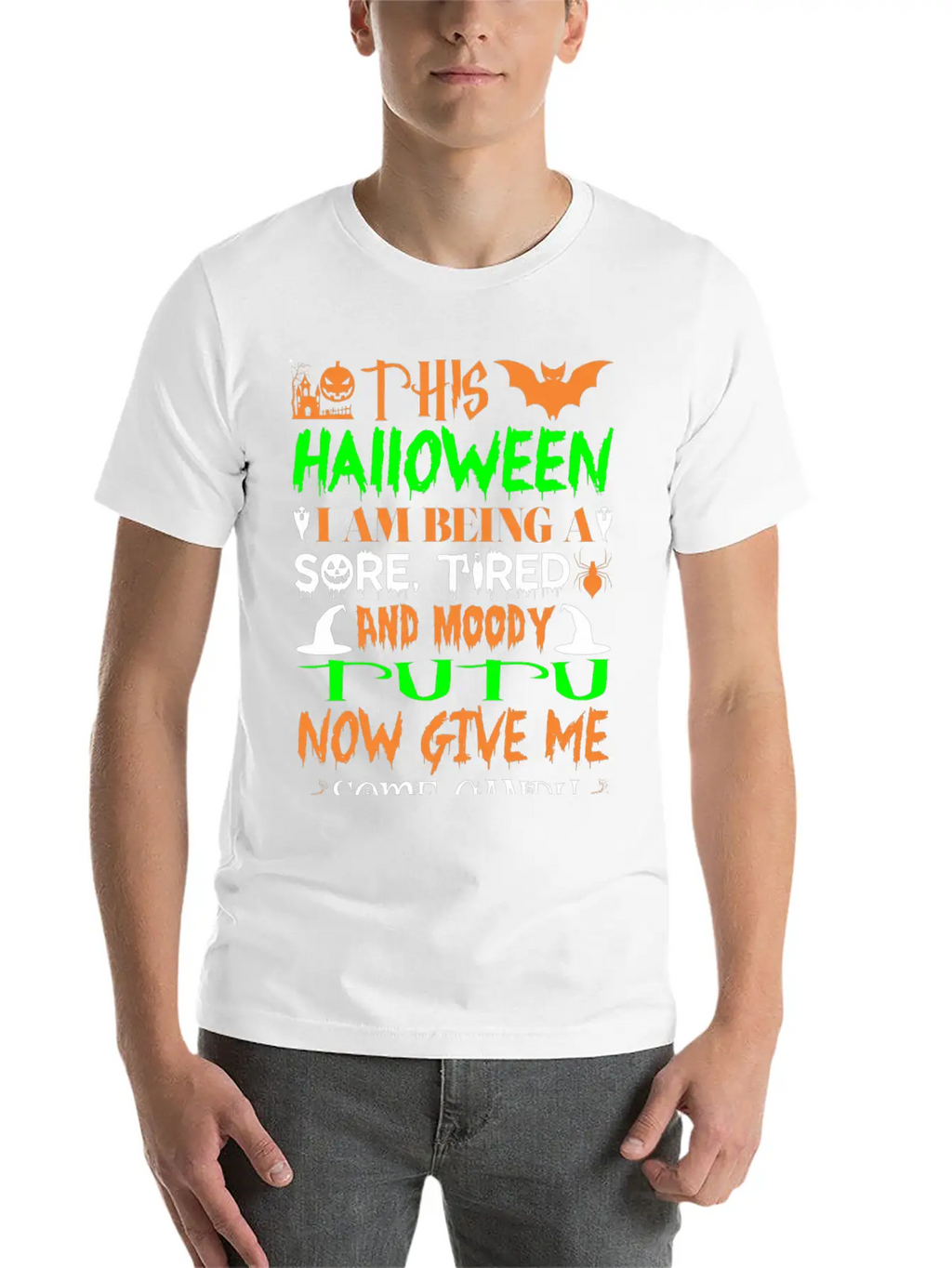 This Halloween Being Tired Moody Tutu Candy Breathable Graphic T-Shirt – Perfect For Casual Days