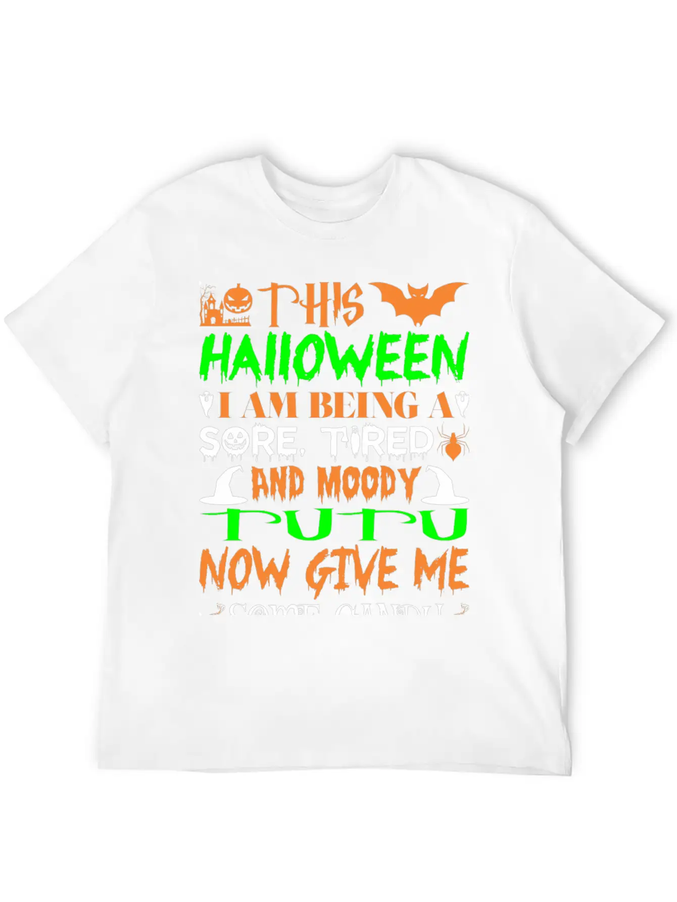 This Halloween Being Tired Moody Tutu Candy Breathable Graphic T-Shirt – Perfect For Casual Days