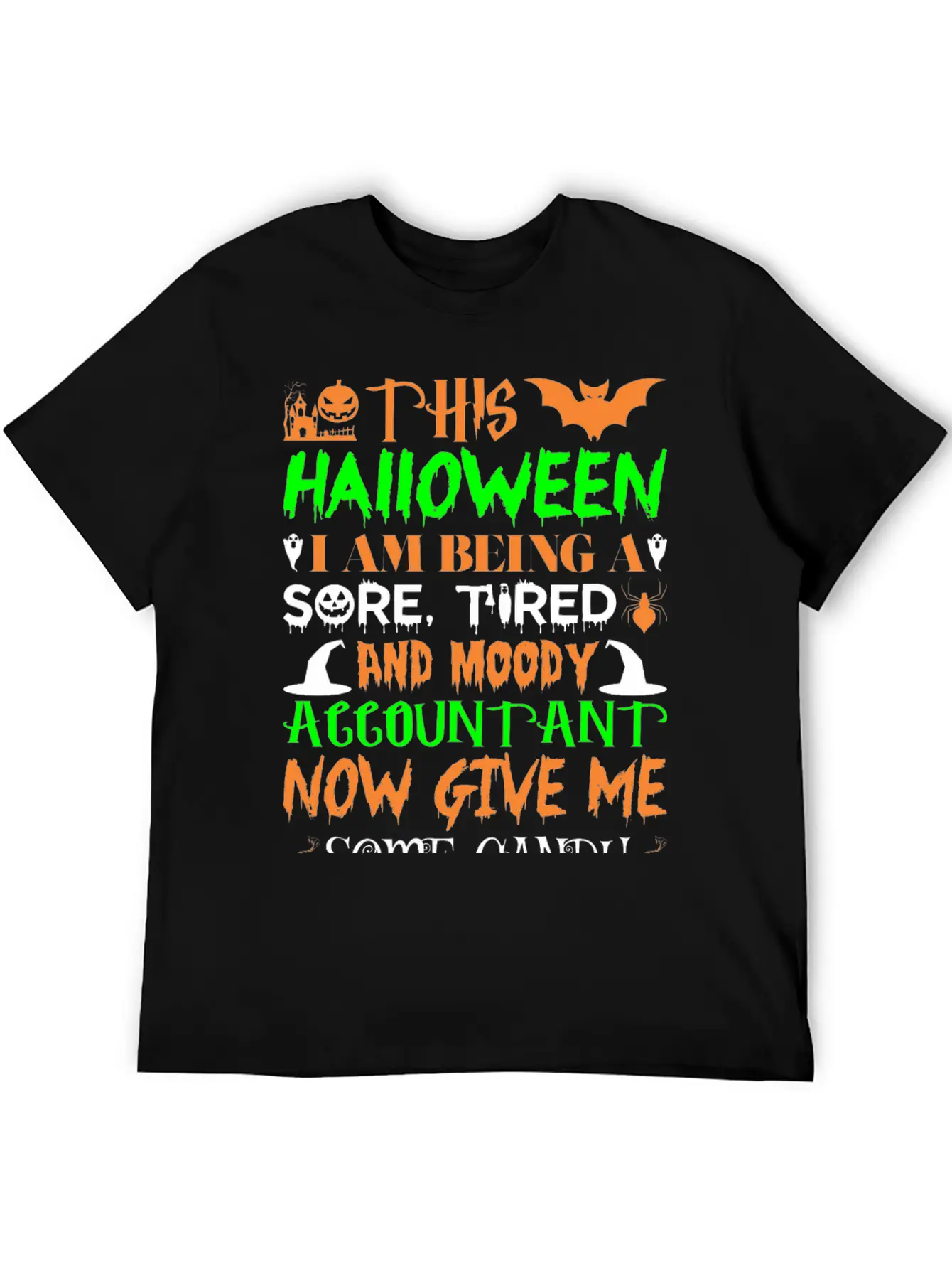 This Halloween Tired Moody Accountant Candy Classic Fit Graphic Tee For Daily Comfort – Unisex Cotton Shirt