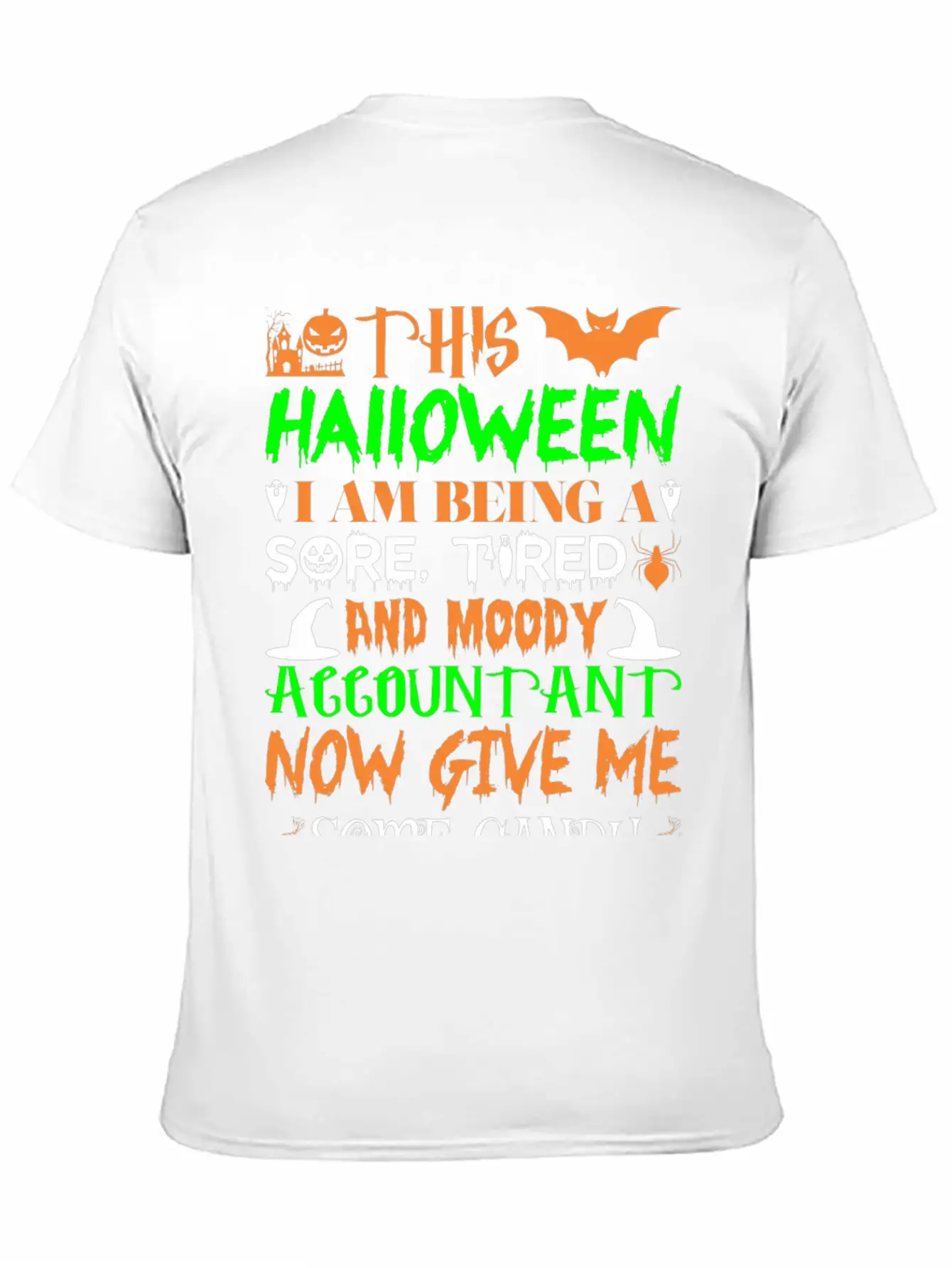 This Halloween Tired Moody Accountant Candy Classic Fit Graphic Tee For Daily Comfort – Unisex Cotton Shirt