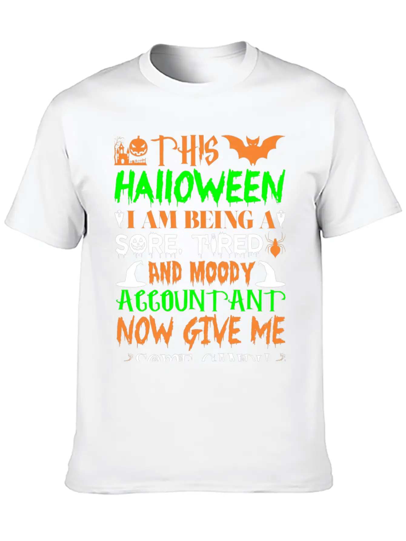 This Halloween Tired Moody Accountant Candy Classic Fit Graphic Tee For Daily Comfort – Unisex Cotton Shirt