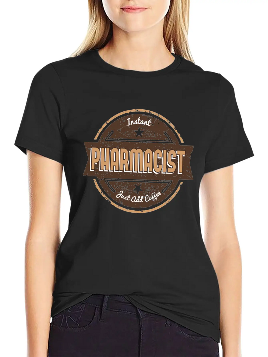 This Instant Pharmacist Just Add Coffee T Funny Unisex Casual T-Shirt – Clean Design For Daily Comfort