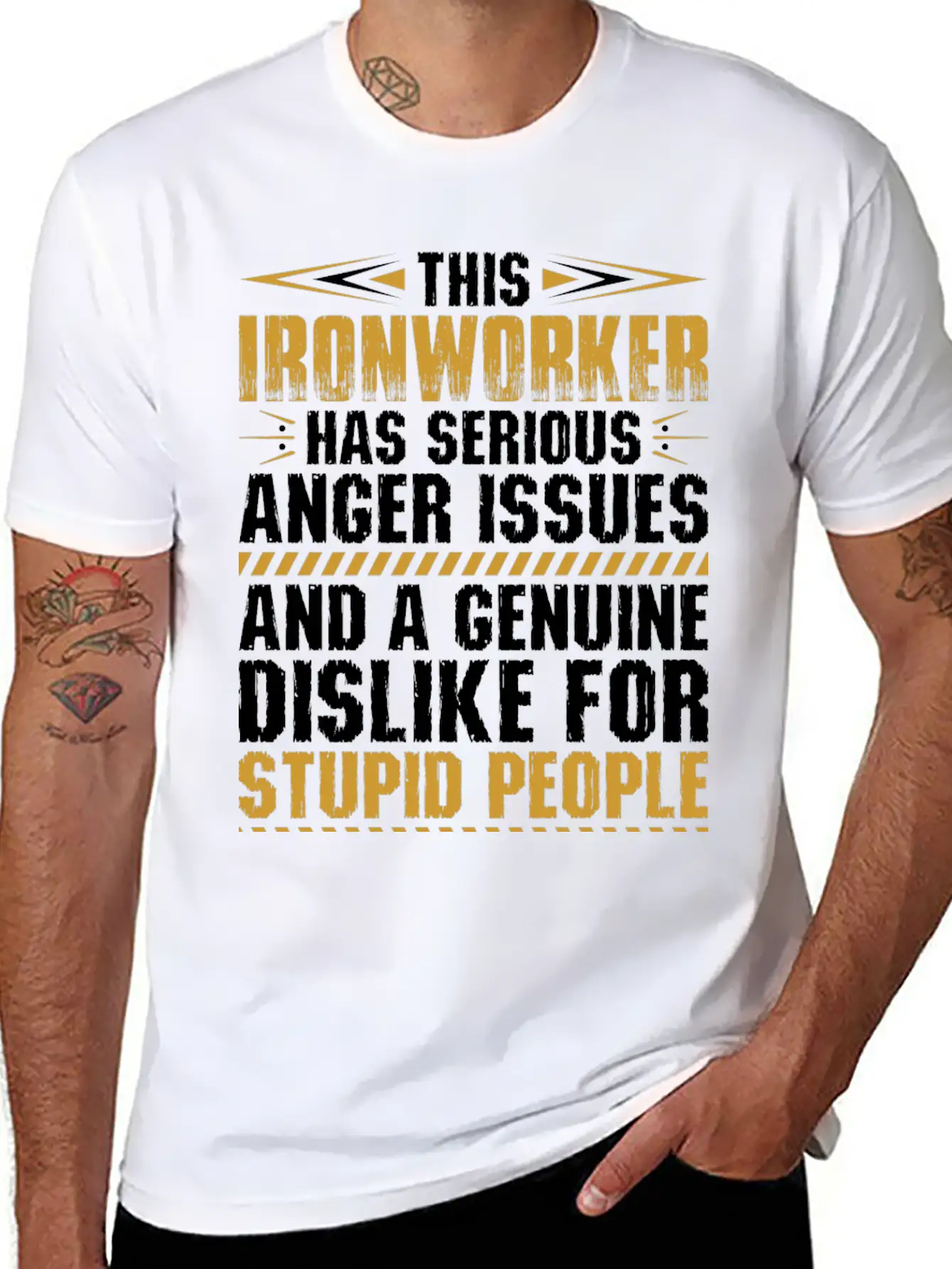 This Ironworker Has Serious Anger Issues Tshirt Unisex Short Sleeve Soft Cotton T-Shirt – Casual Everyday Wear