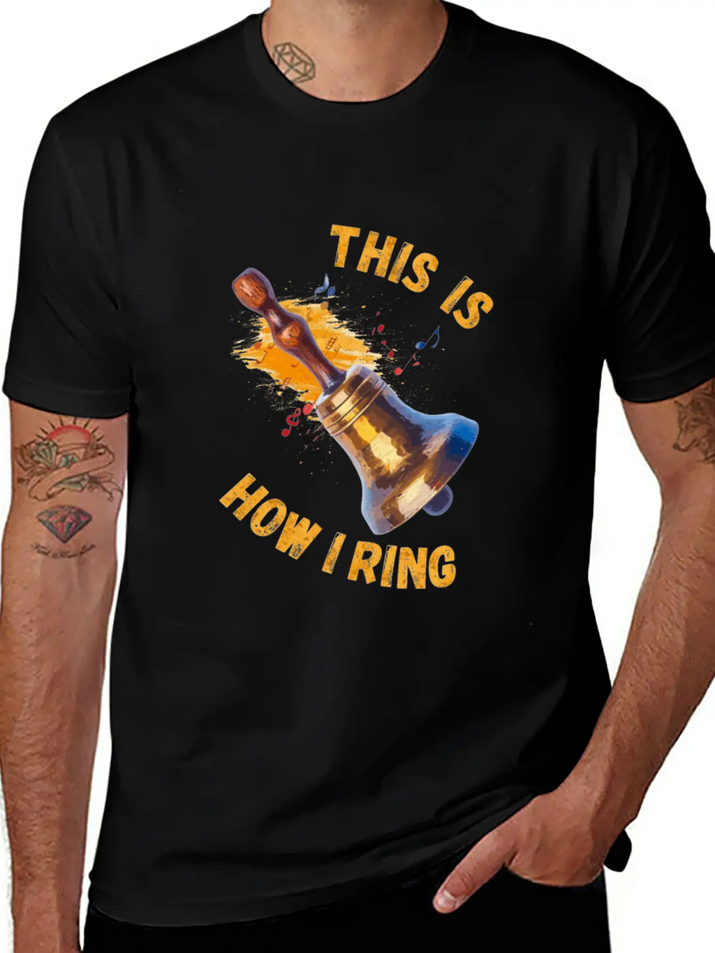 This Is How I Ring - Handbell Music Instrument Stylish Everyday T-Shirt – Unisex Basic Cotton Tee