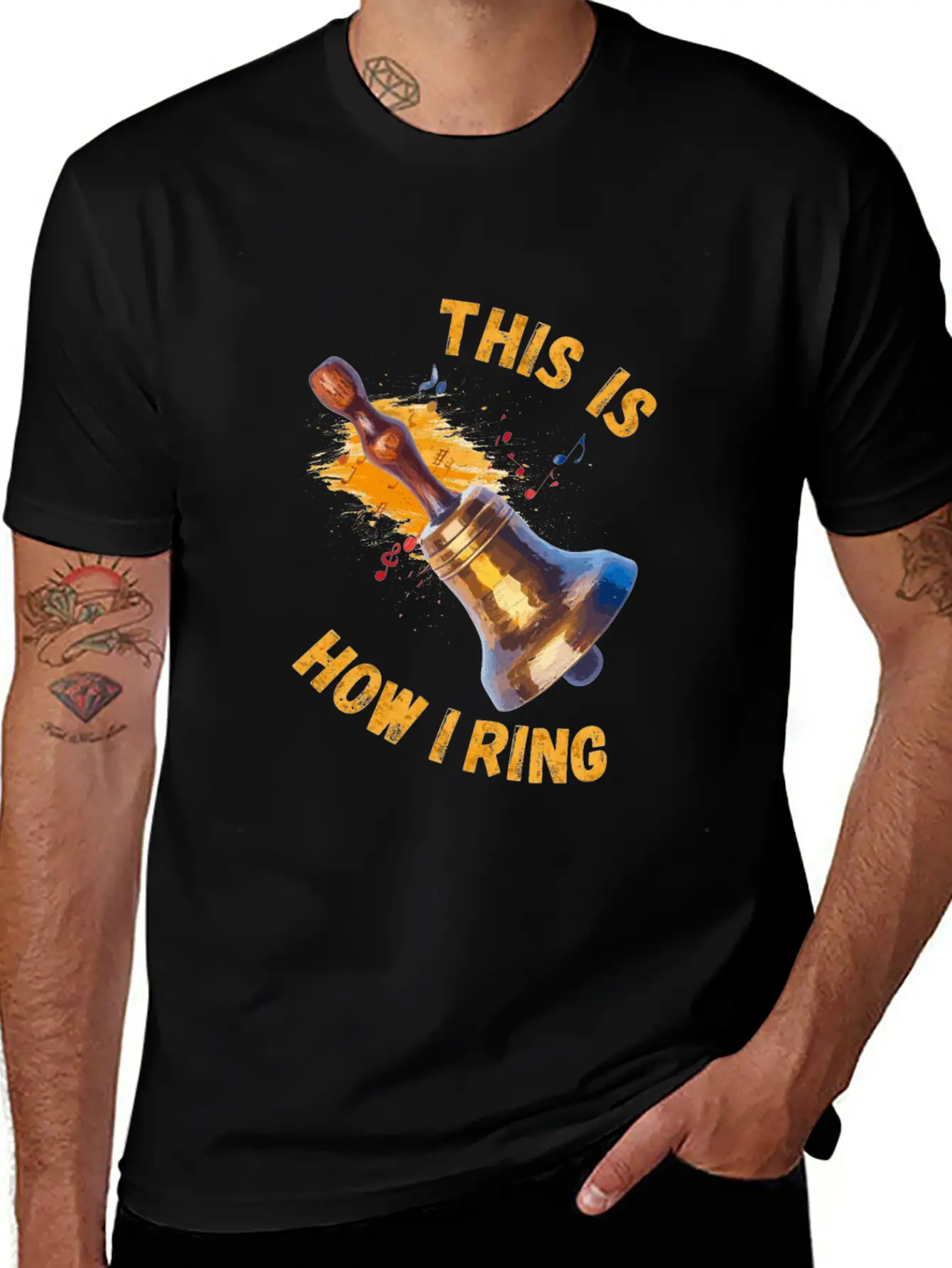 This Is How I Ring - Handbell Music Instrument Stylish Everyday T-Shirt – Unisex Basic Cotton Tee