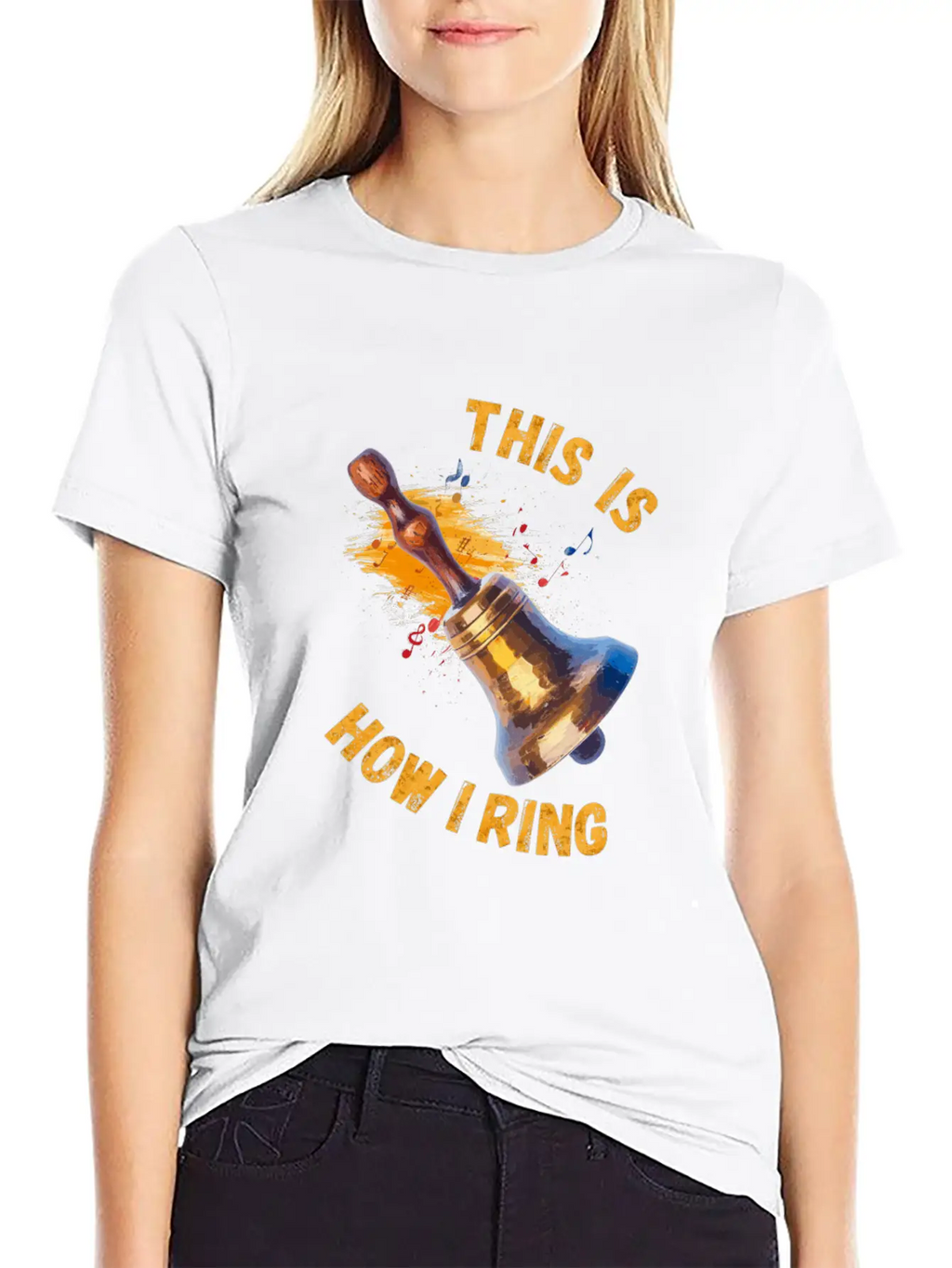 This Is How I Ring - Handbell Music Instrument Stylish Everyday T-Shirt – Unisex Basic Cotton Tee