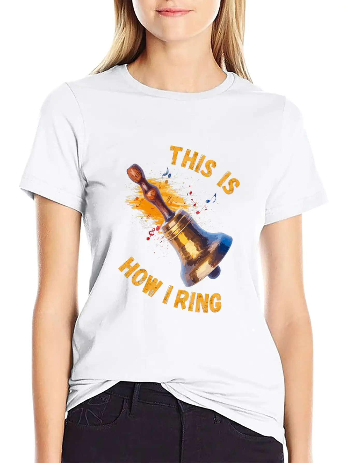 This Is How I Ring - Handbell Music Instrument Stylish Everyday T-Shirt – Unisex Basic Cotton Tee