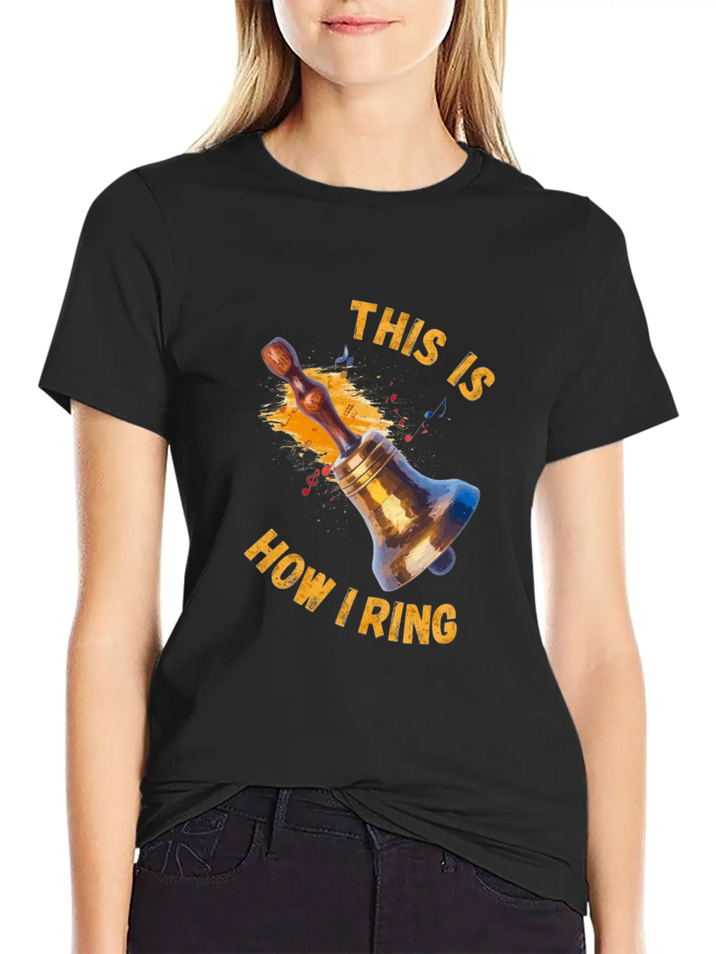 This Is How I Ring - Handbell Music Instrument Stylish Everyday T-Shirt – Unisex Basic Cotton Tee