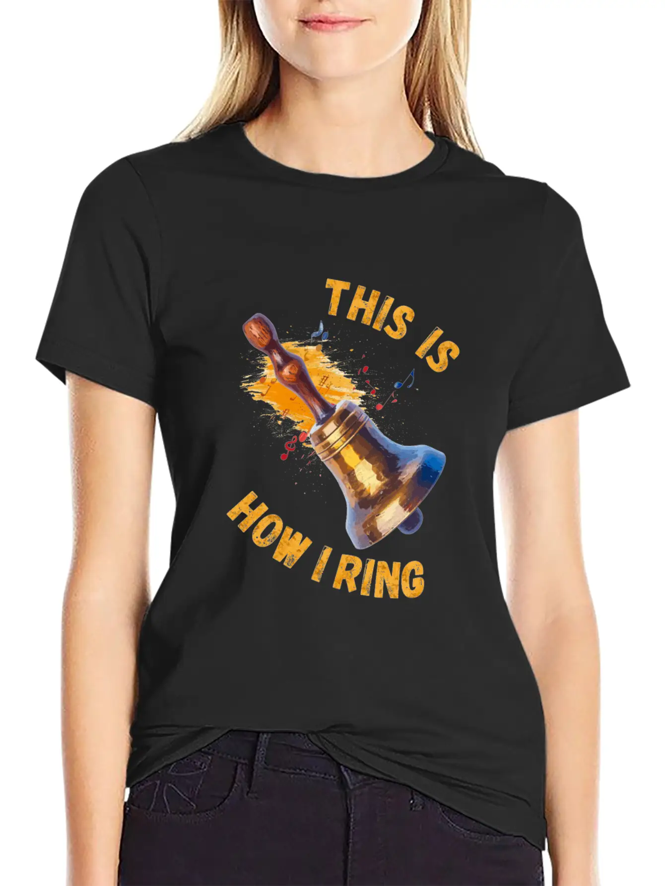 This Is How I Ring - Handbell Music Instrument Stylish Everyday T-Shirt – Unisex Basic Cotton Tee