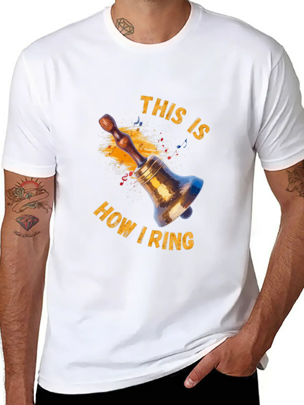 This Is How I Ring - Handbell Music Instrument Stylish Everyday T-Shirt – Unisex Basic Cotton Tee