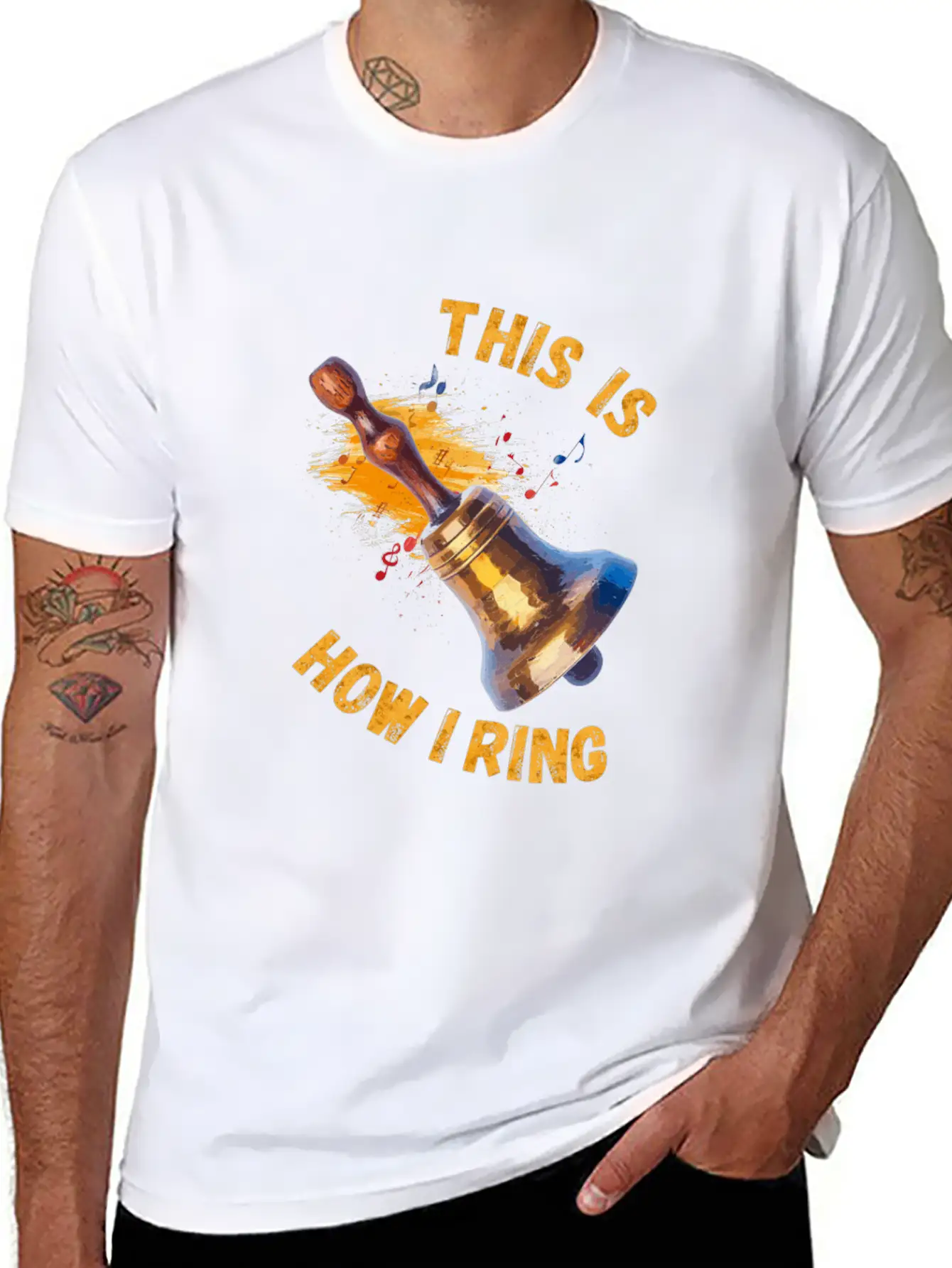 This Is How I Ring - Handbell Music Instrument Stylish Everyday T-Shirt – Unisex Basic Cotton Tee