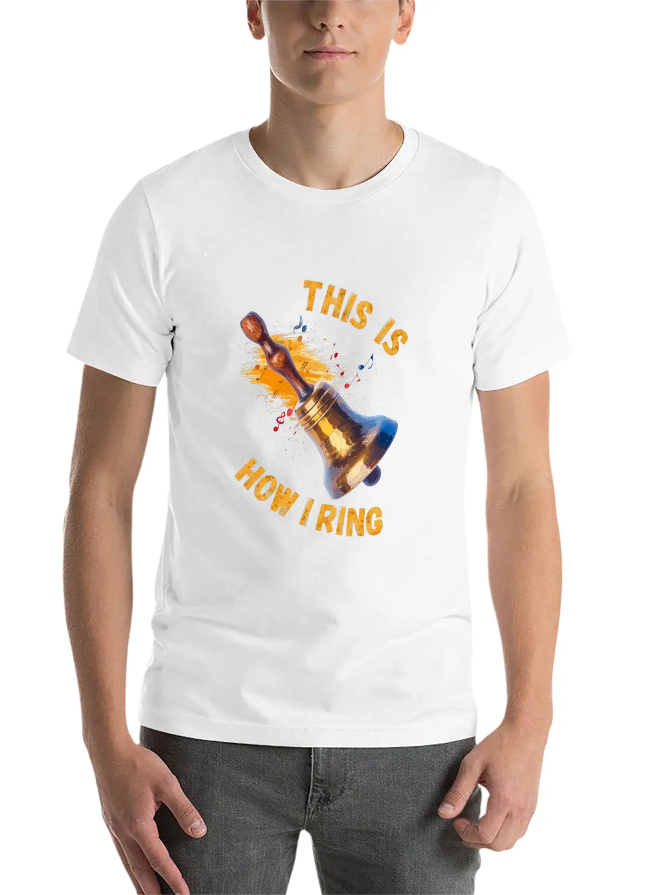 This Is How I Ring - Handbell Music Instrument Stylish Everyday T-Shirt – Unisex Basic Cotton Tee