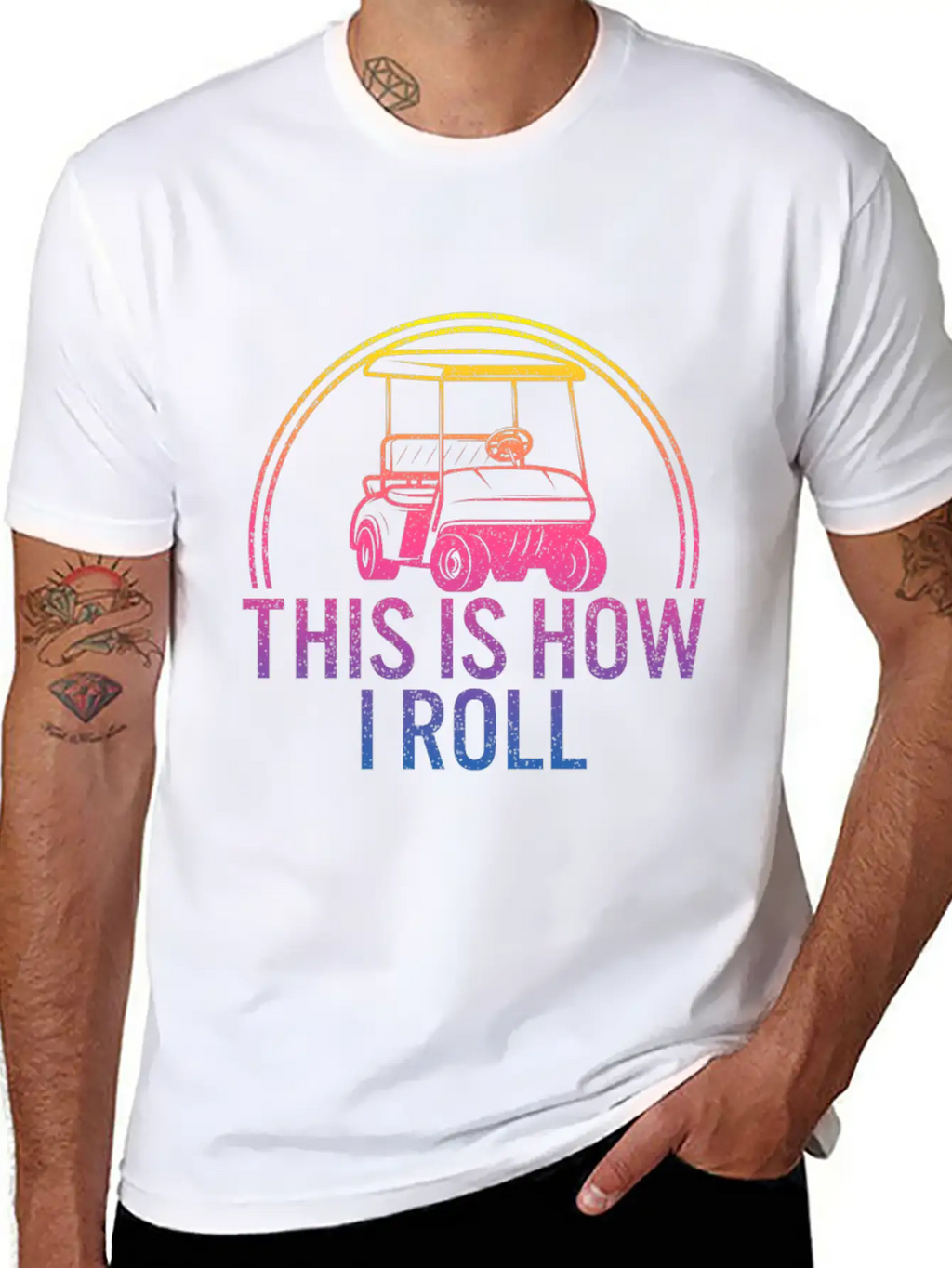This Is How I Roll Golf Shirt, Golfing T-Shirt, Classic Fit Graphic Tee For Daily Comfort – Unisex Cotton Shirt