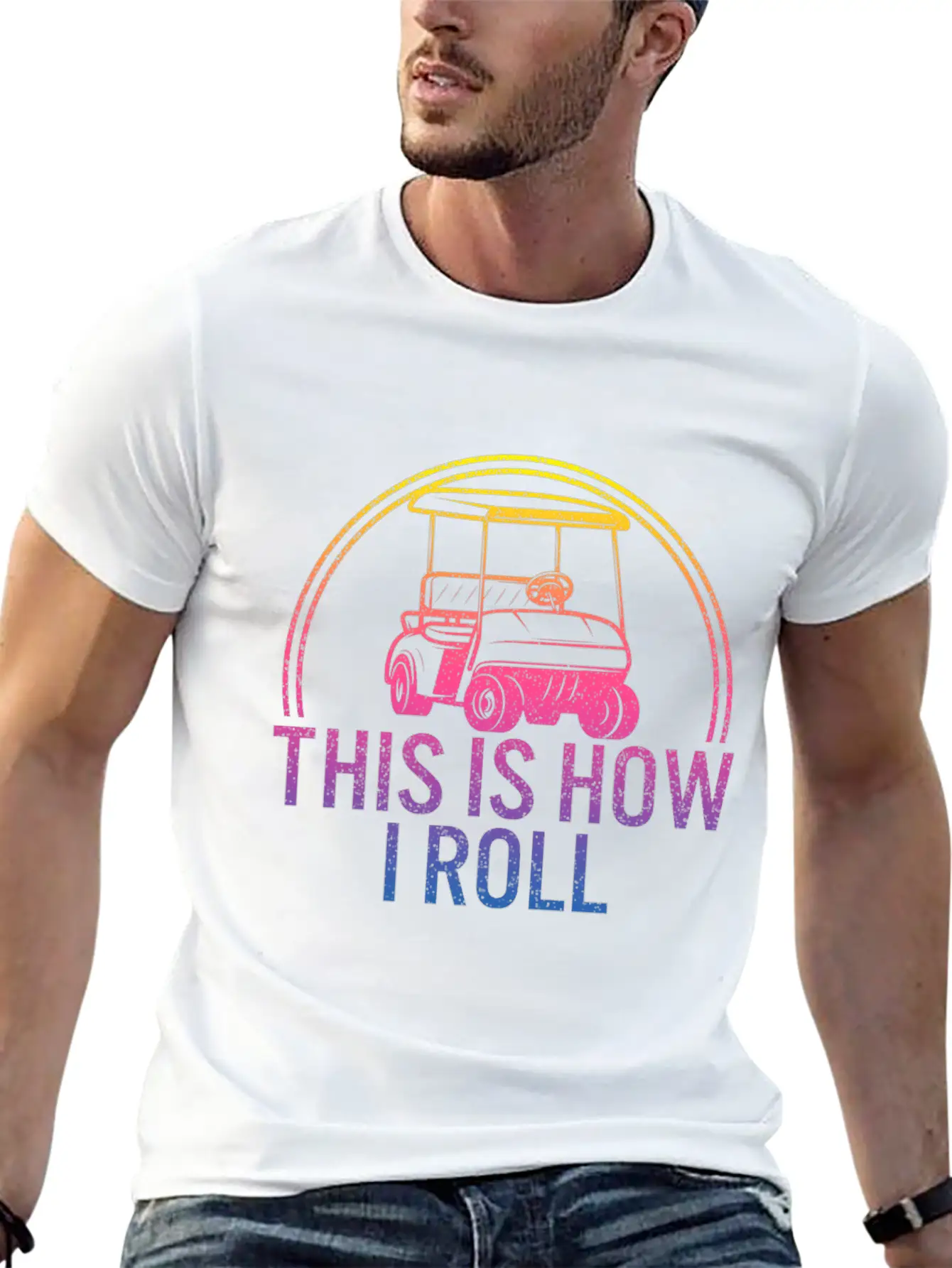 This Is How I Roll Golf Shirt, Golfing T-Shirt, Classic Fit Graphic Tee For Daily Comfort – Unisex Cotton Shirt