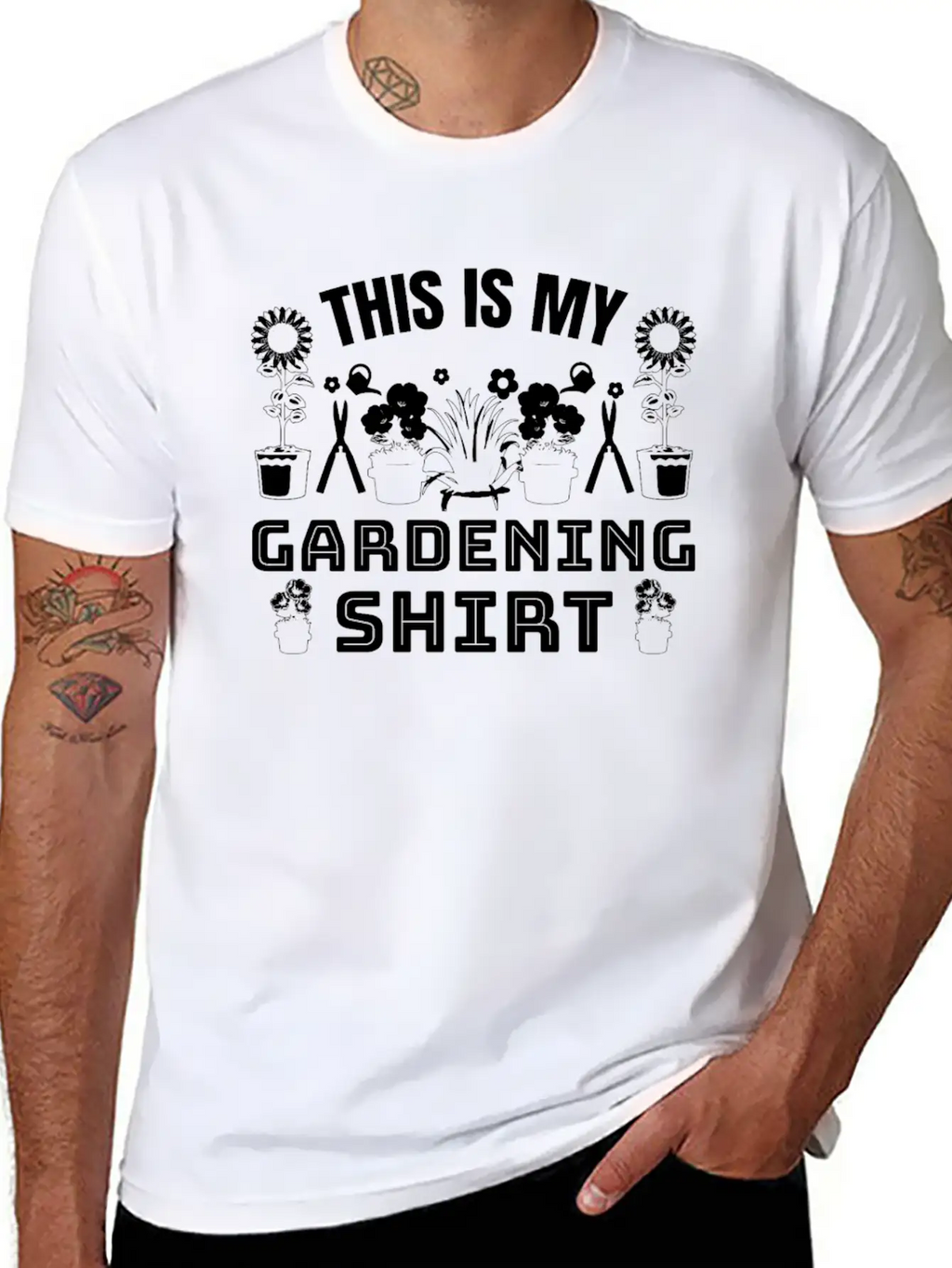 This Is My Gardening Shirt Gardening Gardener Unisex Short Sleeve Soft Cotton T-Shirt – Casual Everyday Wear