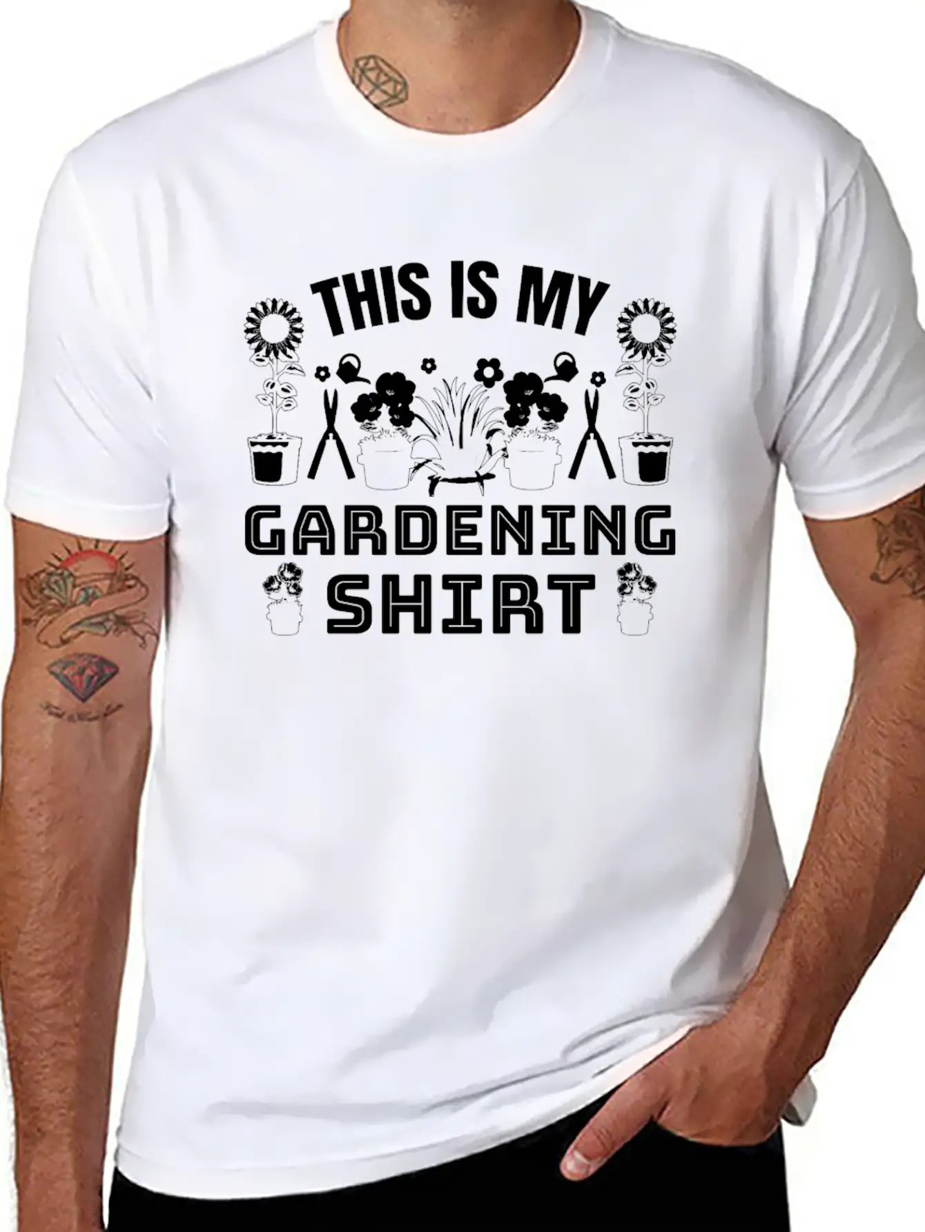This Is My Gardening Shirt Gardening Gardener Unisex Short Sleeve Soft Cotton T-Shirt – Casual Everyday Wear