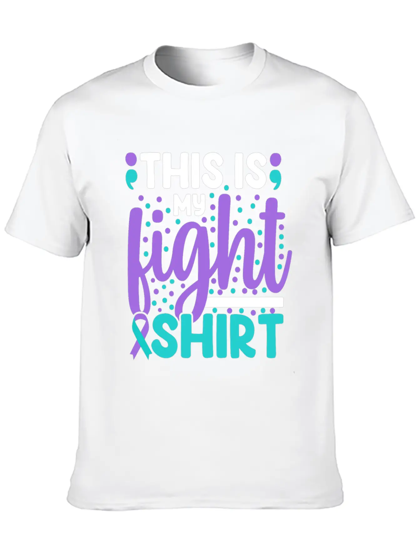 This Is My Suicide Prevention Awareness Teal Purpl Essential Cotton Tee For Daily Outfits – Unisex Style