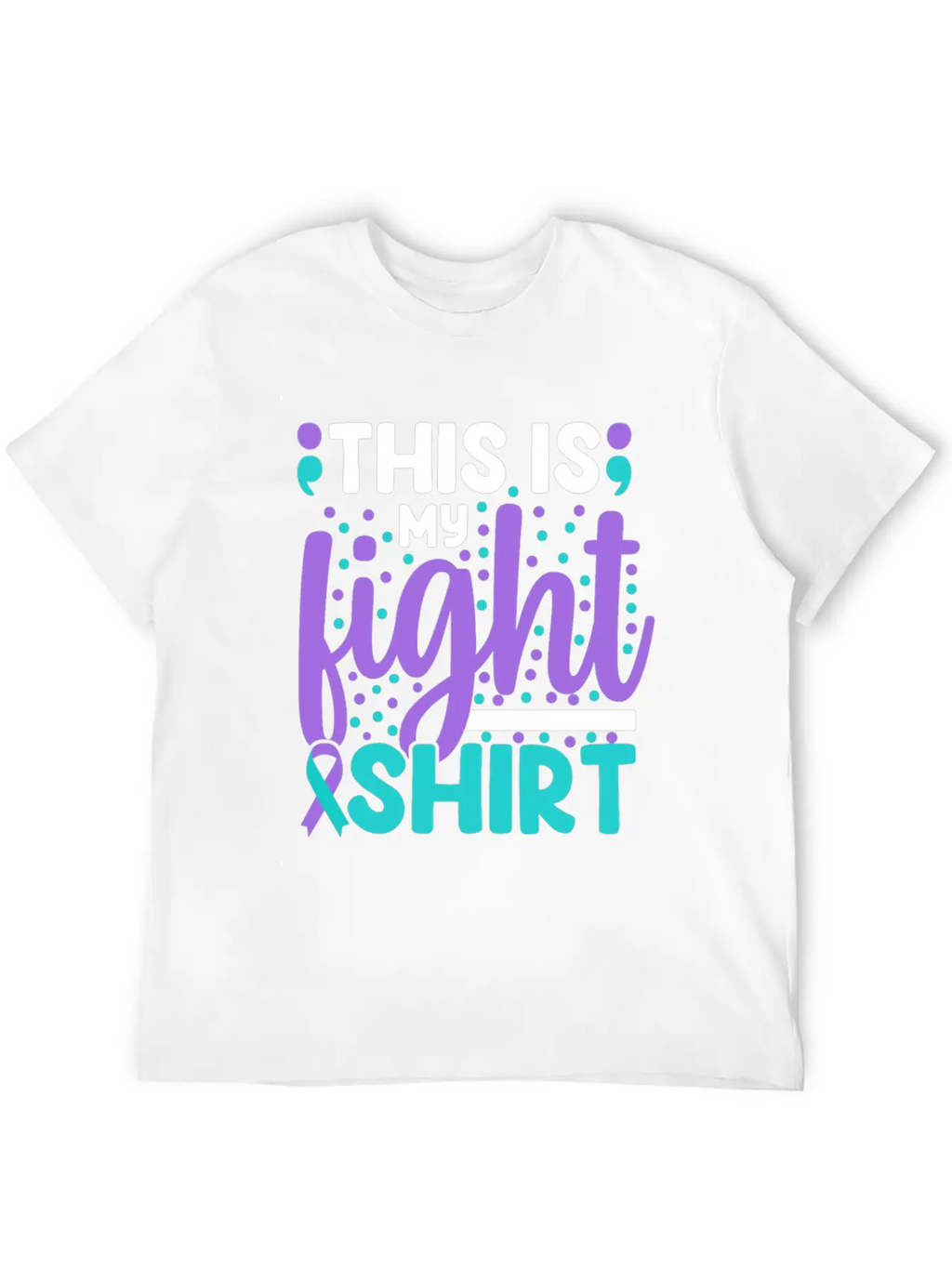 This Is My Suicide Prevention Awareness Teal Purpl Essential Cotton Tee For Daily Outfits – Unisex Style