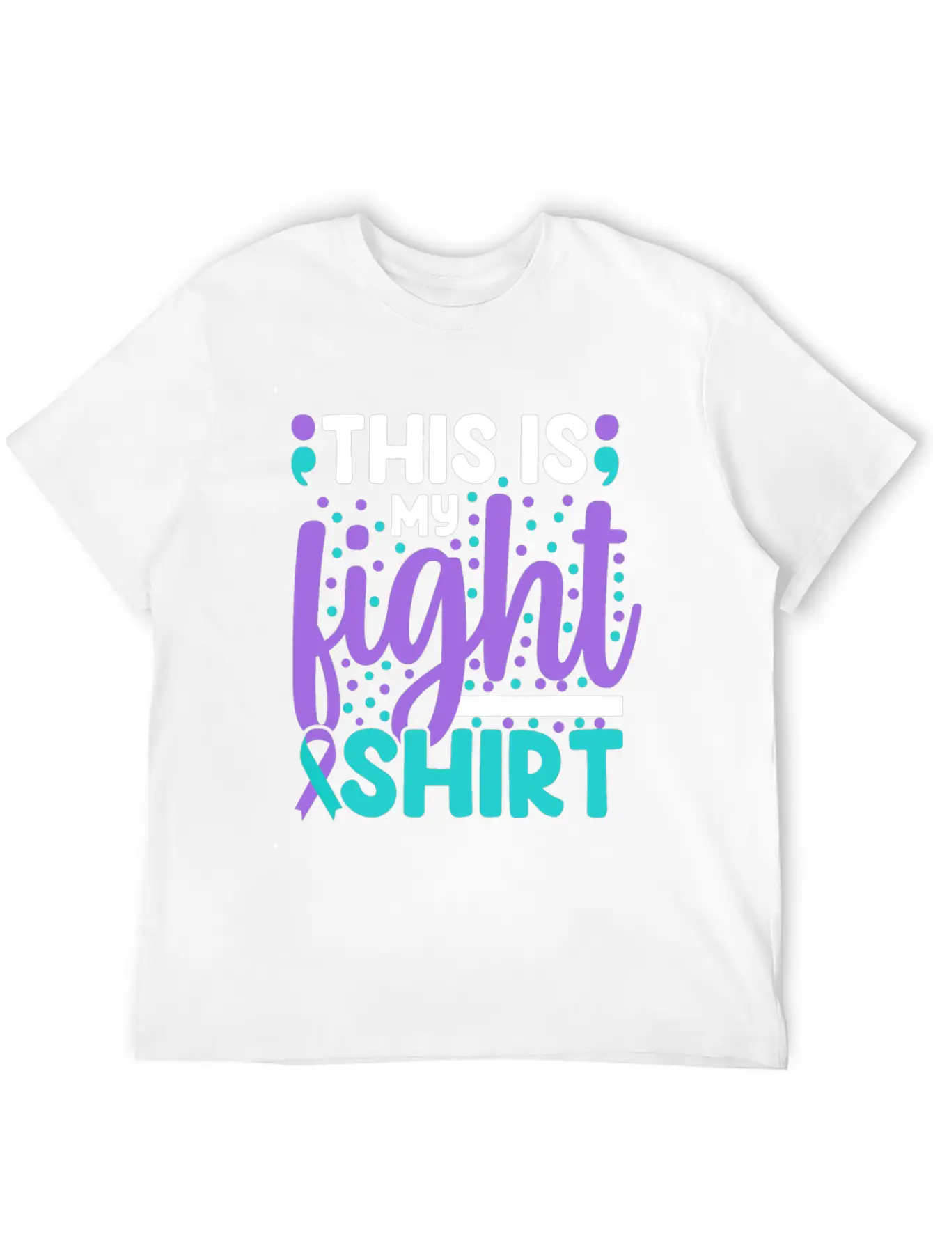 This Is My Suicide Prevention Awareness Teal Purpl Essential Cotton Tee For Daily Outfits – Unisex Style