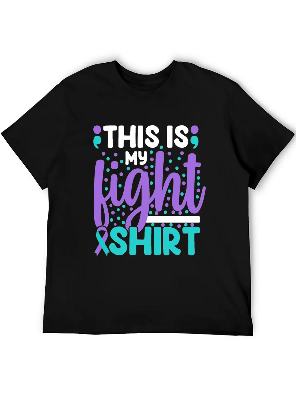 This Is My Suicide Prevention Awareness Teal Purpl Essential Cotton Tee For Daily Outfits – Unisex Style
