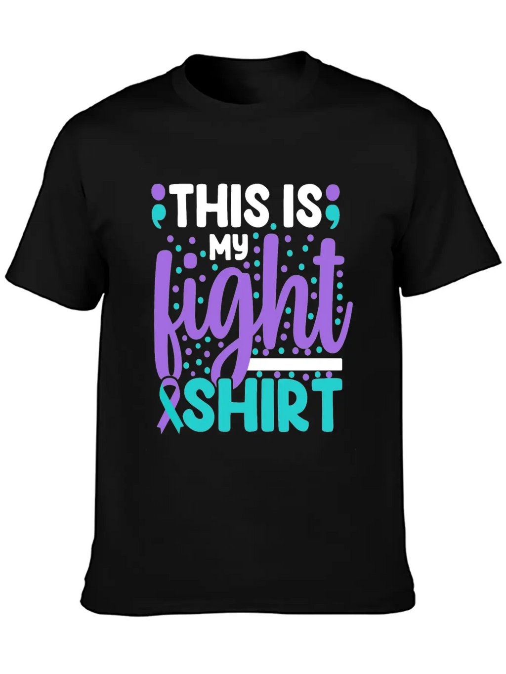 This Is My Suicide Prevention Awareness Teal Purpl Essential Cotton Tee For Daily Outfits – Unisex Style