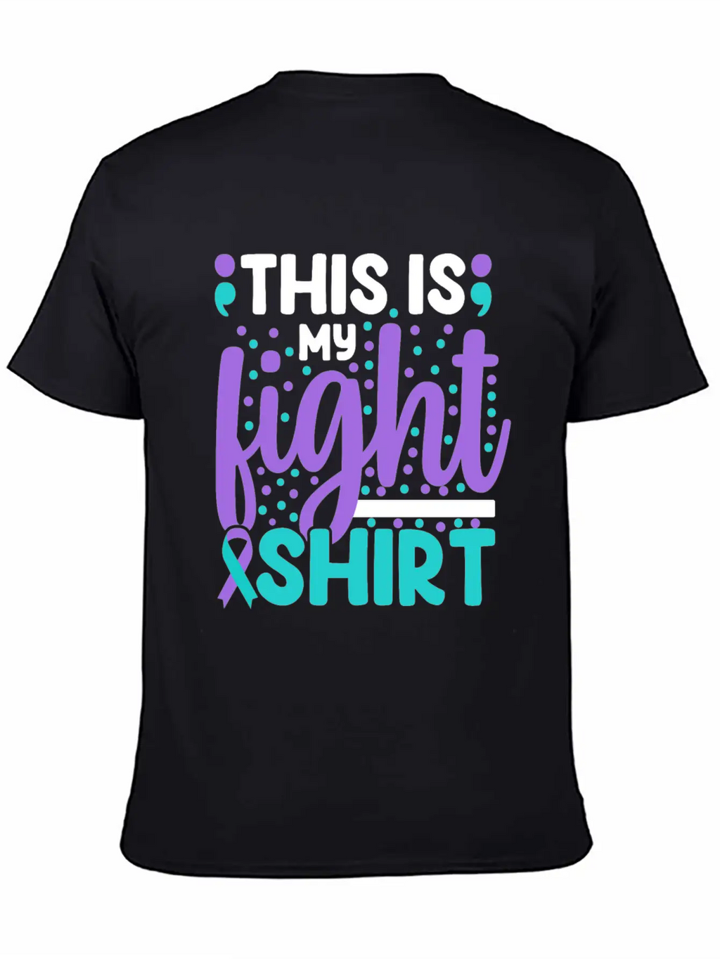 This Is My Suicide Prevention Awareness Teal Purpl Essential Cotton Tee For Daily Outfits – Unisex Style