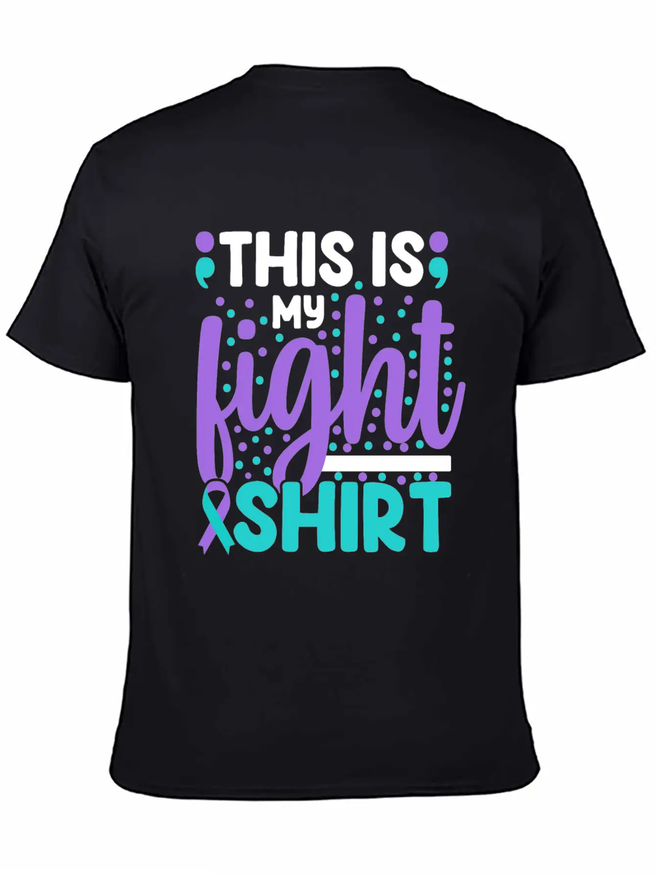 This Is My Suicide Prevention Awareness Teal Purpl Essential Cotton Tee For Daily Outfits – Unisex Style