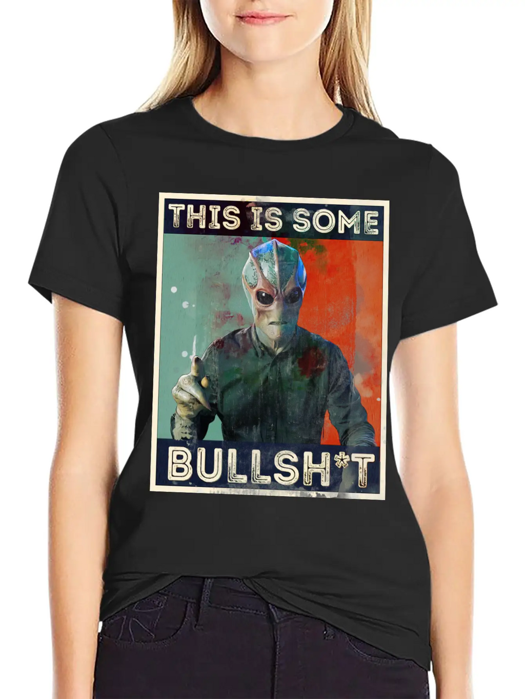 This Is Some Bullsh*t Pop Art Resident Alien Unisex Short Sleeve Soft Cotton T-Shirt – Casual Everyday Wear