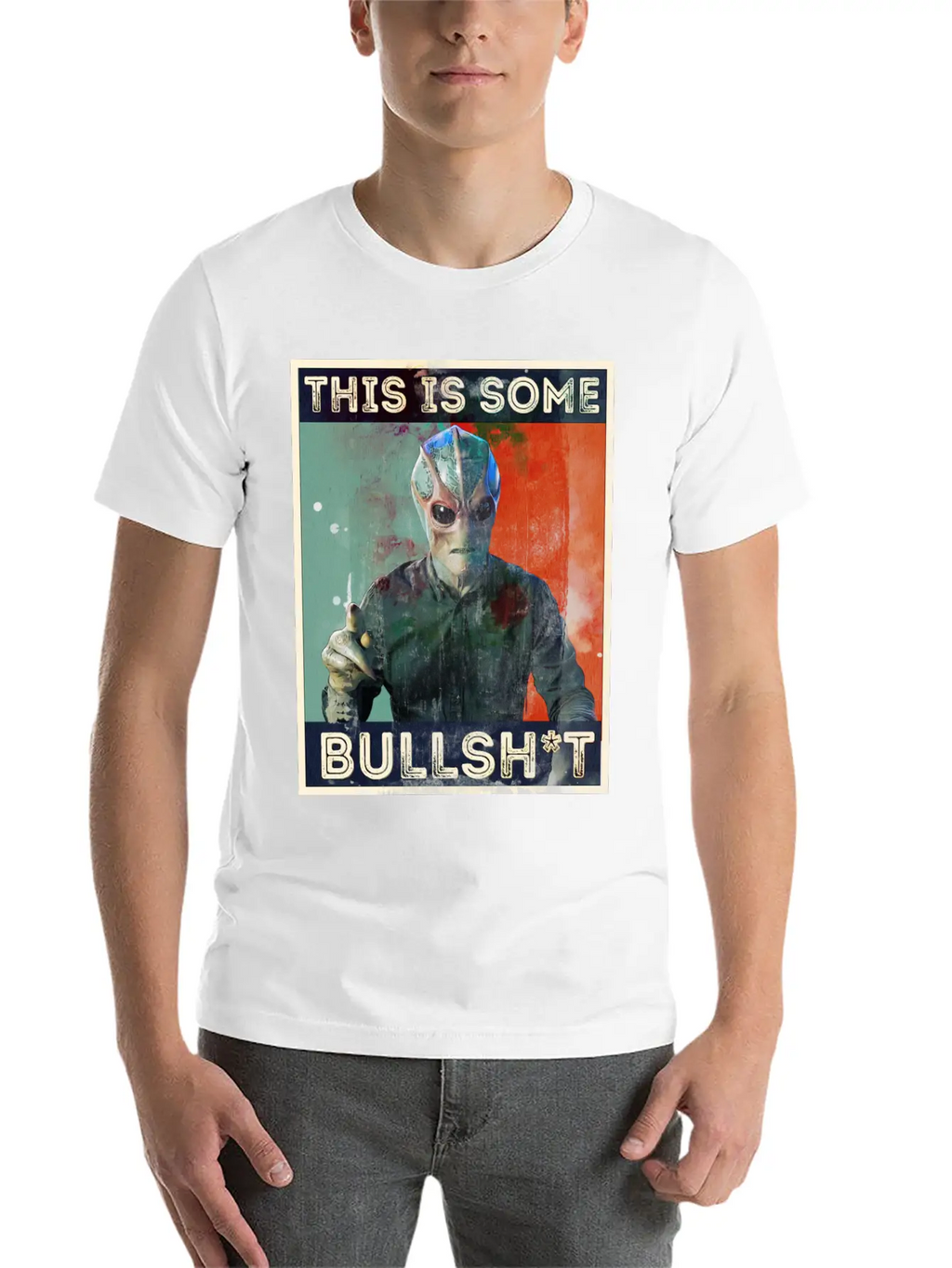 This Is Some Bullsh*t Pop Art Resident Alien Unisex Short Sleeve Soft Cotton T-Shirt – Casual Everyday Wear