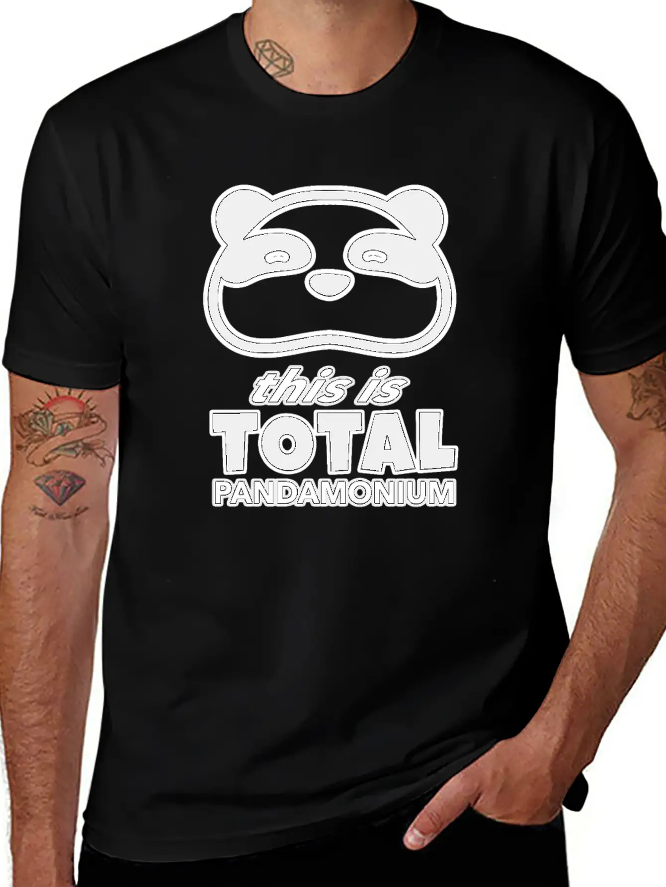 This Is Total Pandamonium, Panda, Wildlife, Animal Unisex Casual T-Shirt – Clean Design For Daily Comfort