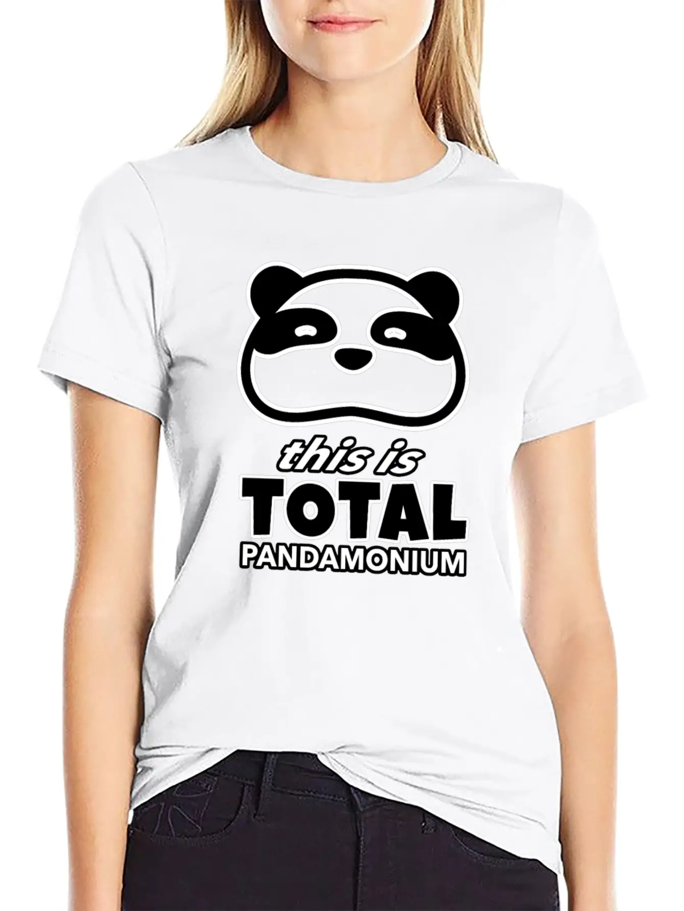 This Is Total Pandamonium, Panda, Wildlife, Animal Unisex Casual T-Shirt – Clean Design For Daily Comfort