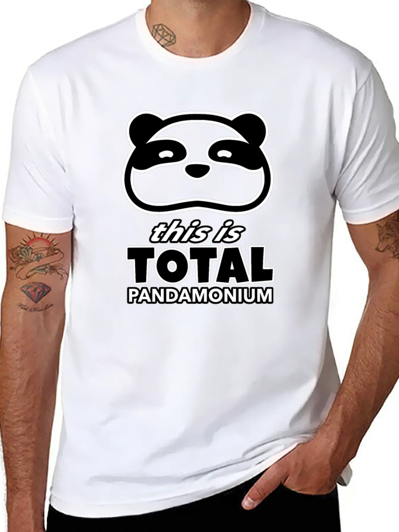 This Is Total Pandamonium, Panda, Wildlife, Animal Unisex Casual T-Shirt – Clean Design For Daily Comfort