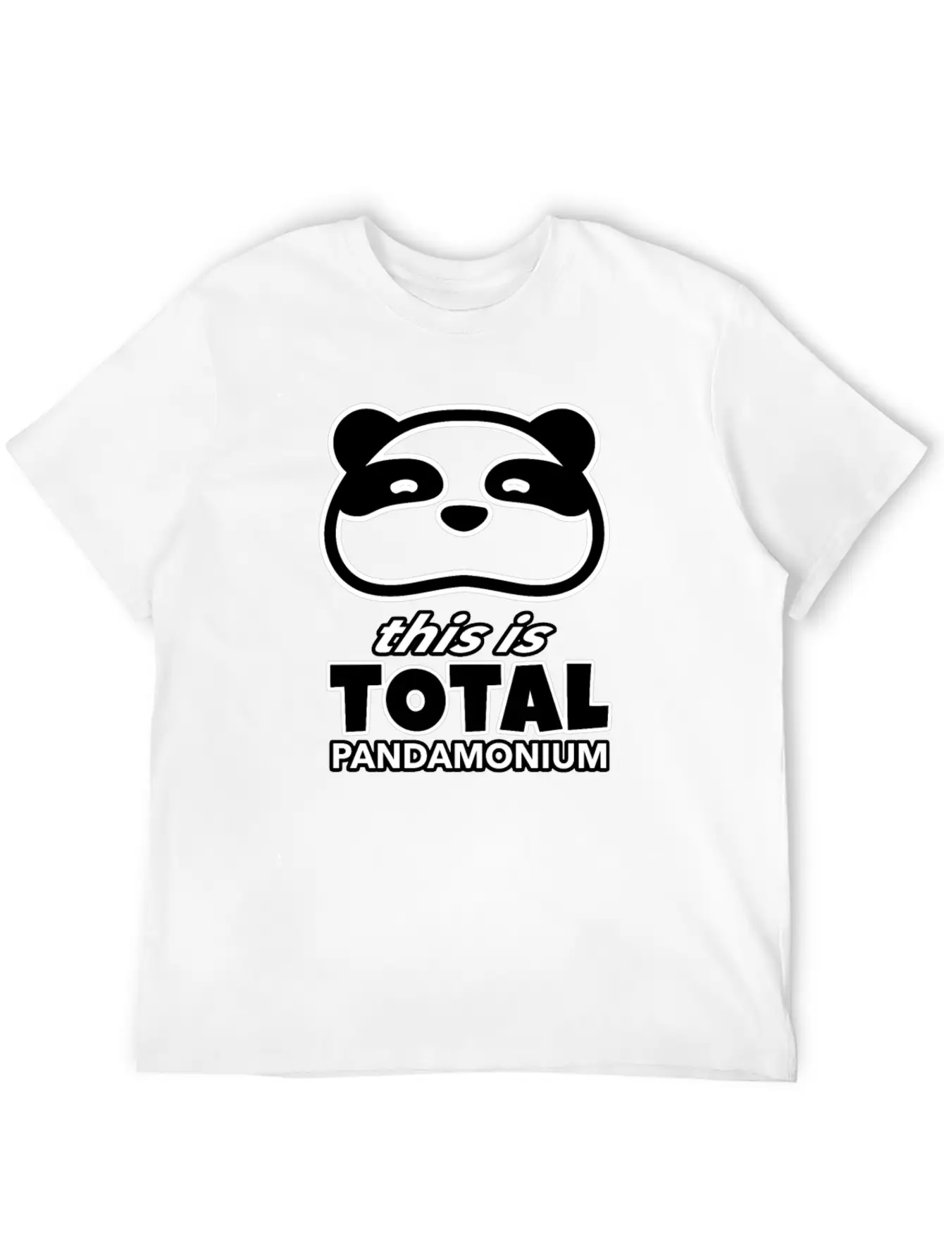 This Is Total Pandamonium, Panda, Wildlife, Animal Unisex Casual T-Shirt – Clean Design For Daily Comfort