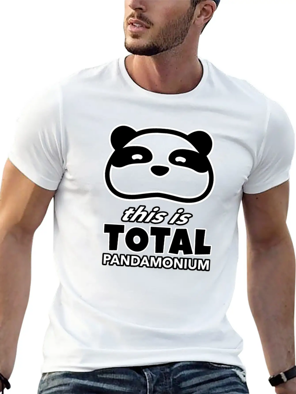 This Is Total Pandamonium, Panda, Wildlife, Animal Unisex Casual T-Shirt – Clean Design For Daily Comfort