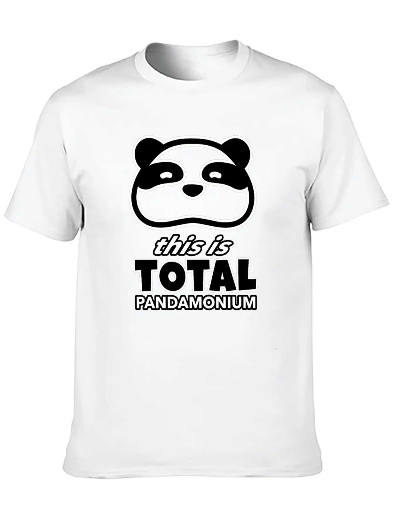 This Is Total Pandamonium, Panda, Wildlife, Animal Unisex Casual T-Shirt – Clean Design For Daily Comfort