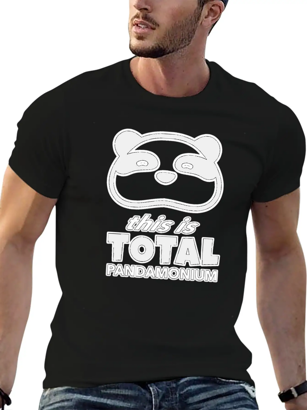 This Is Total Pandamonium, Panda, Wildlife, Animal Unisex Casual T-Shirt – Clean Design For Daily Comfort