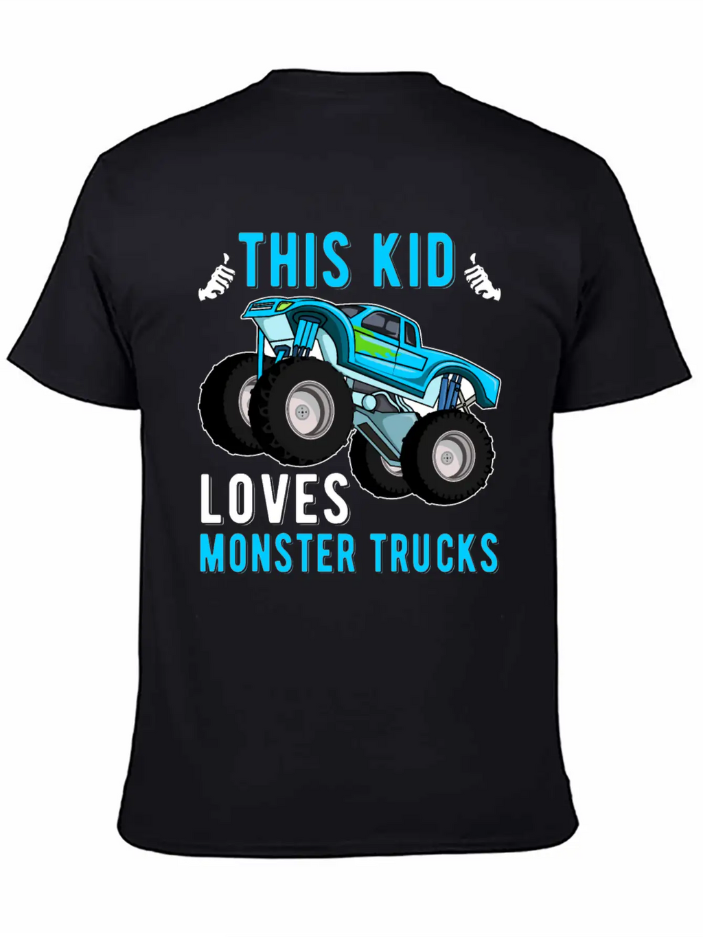 This Kid Loves Monster Trucks Lover Kids Gifts Unisex Short Sleeve Soft Cotton T-Shirt – Casual Everyday Wear