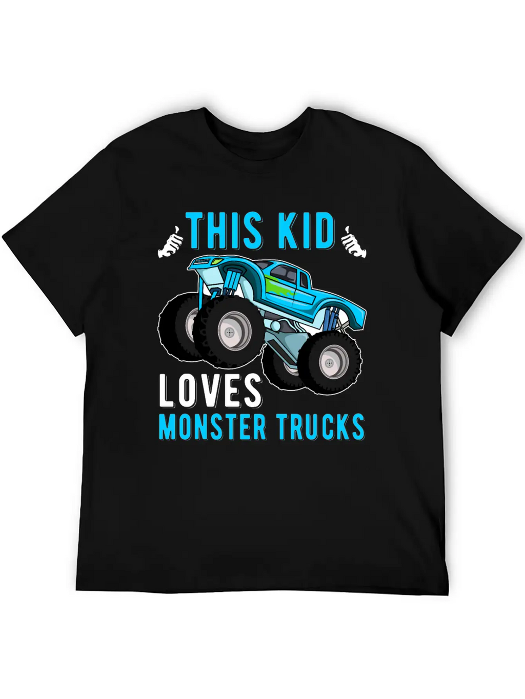 This Kid Loves Monster Trucks Lover Kids Gifts Unisex Short Sleeve Soft Cotton T-Shirt – Casual Everyday Wear