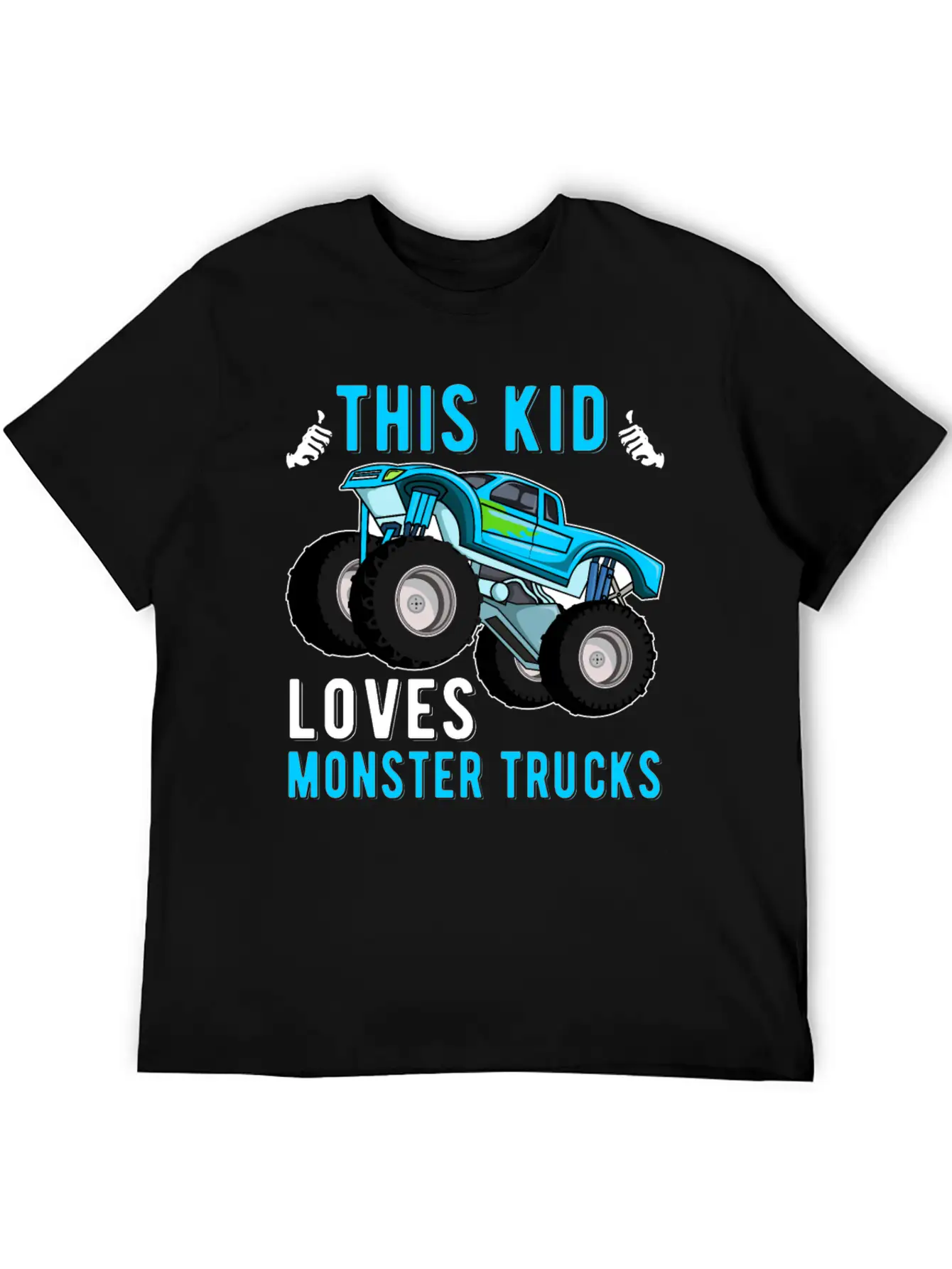 This Kid Loves Monster Trucks Lover Kids Gifts Unisex Short Sleeve Soft Cotton T-Shirt – Casual Everyday Wear