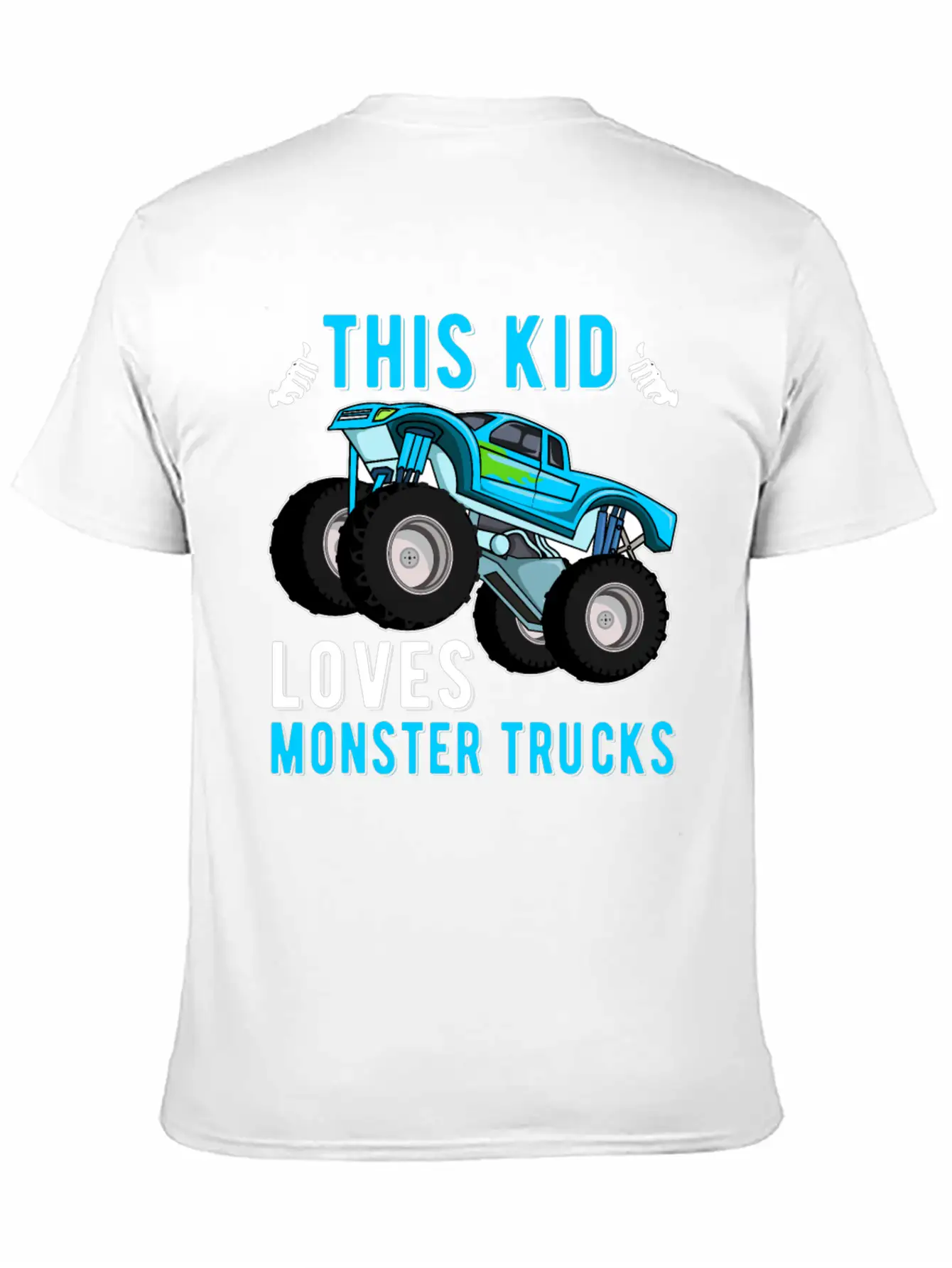 This Kid Loves Monster Trucks Lover Kids Gifts Unisex Short Sleeve Soft Cotton T-Shirt – Casual Everyday Wear