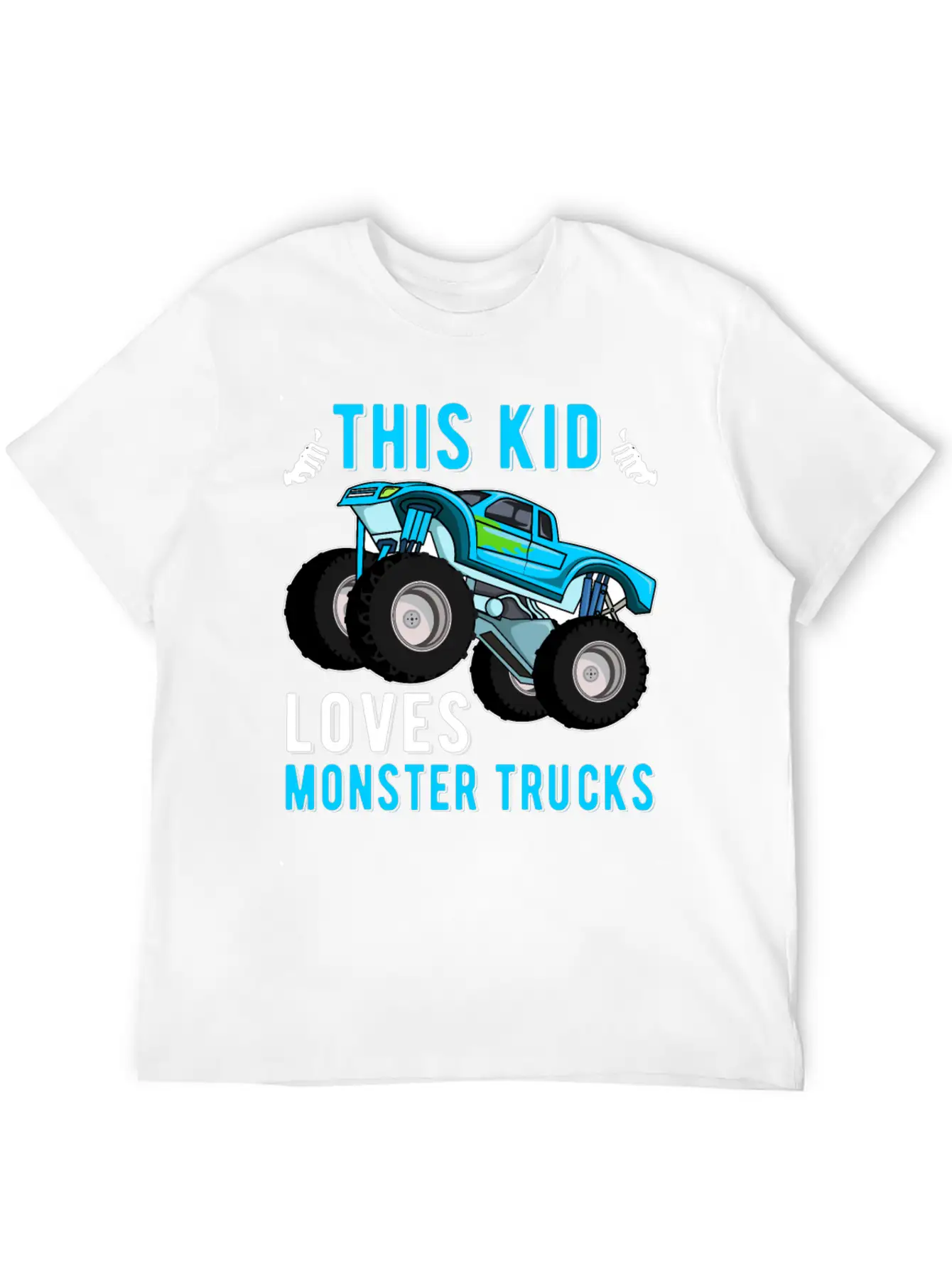 This Kid Loves Monster Trucks Lover Kids Gifts Unisex Short Sleeve Soft Cotton T-Shirt – Casual Everyday Wear