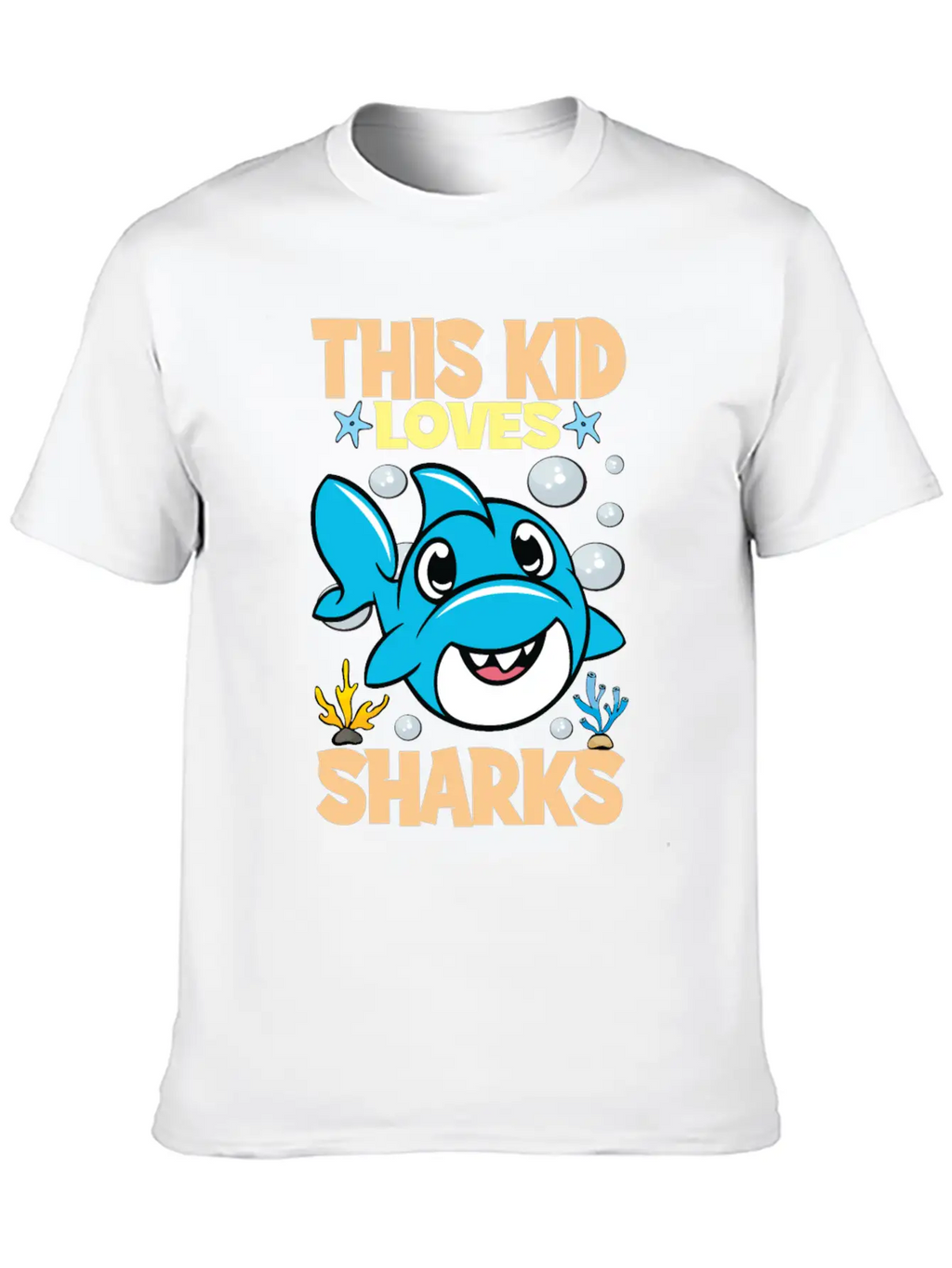 This Kid Loves Sharks I Children's Shark Fish Gift Breathable Soft Cotton T-Shirt – Timeless Casual Look