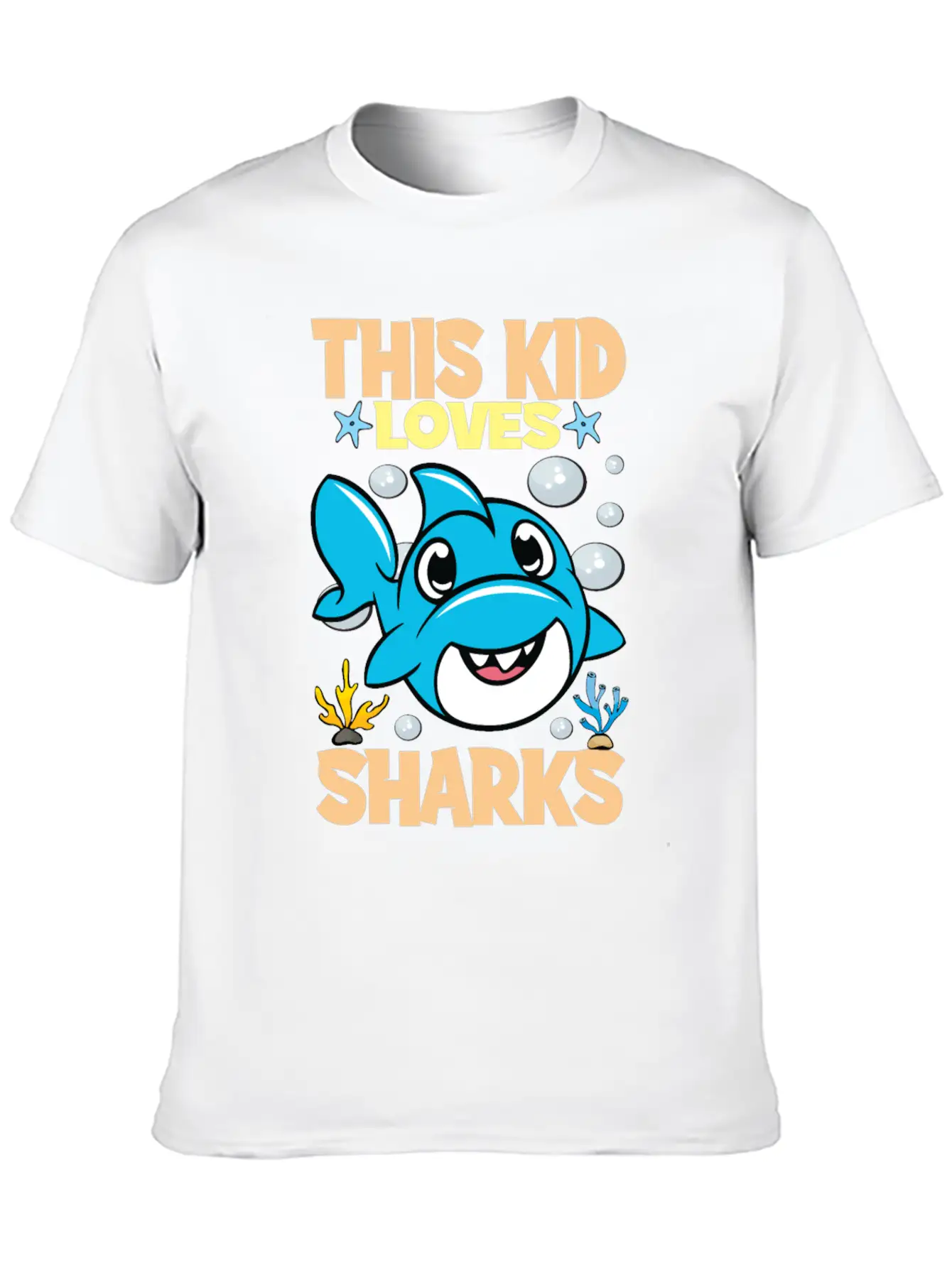 This Kid Loves Sharks I Children's Shark Fish Gift Breathable Soft Cotton T-Shirt – Timeless Casual Look