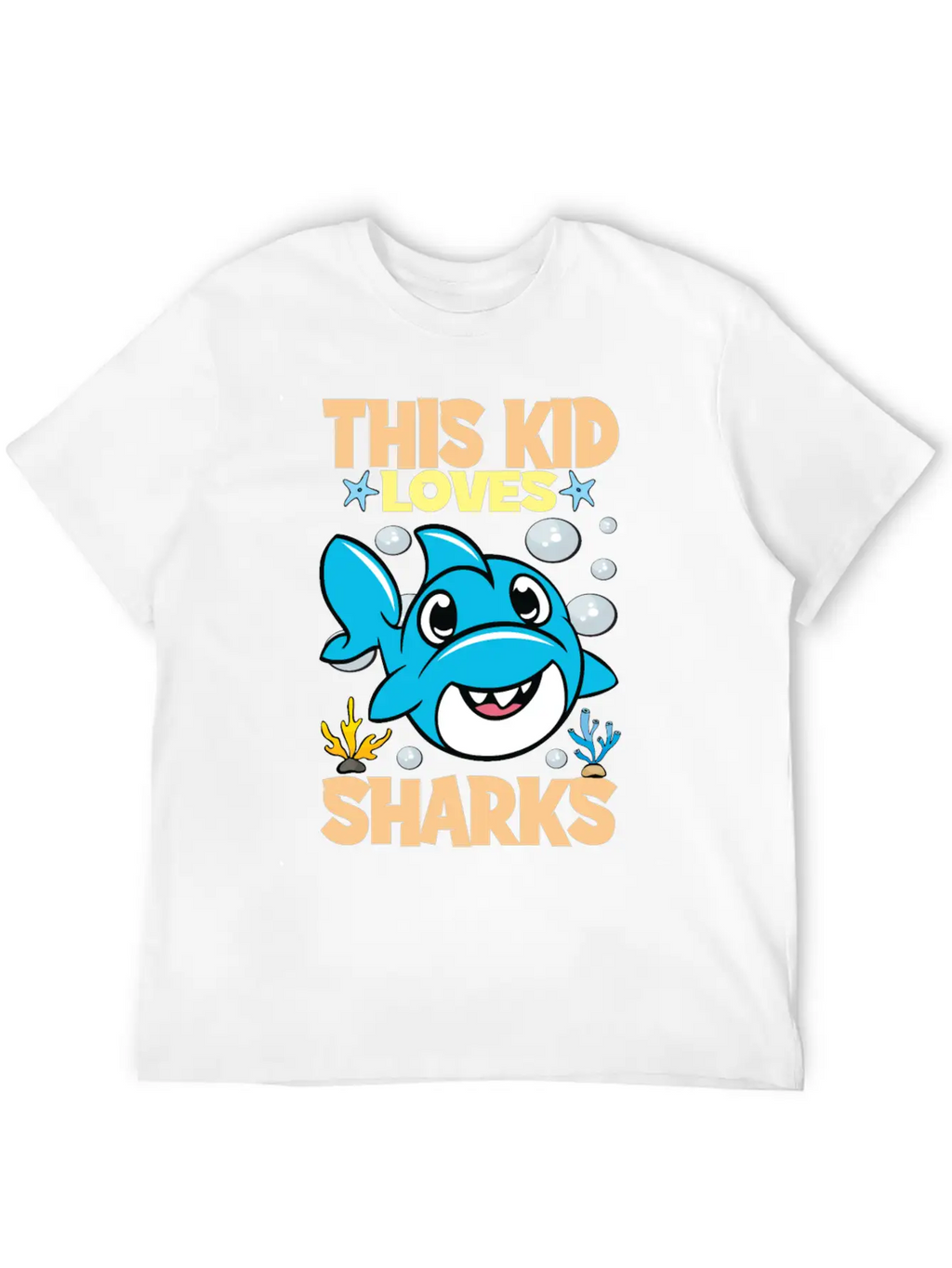 This Kid Loves Sharks I Children's Shark Fish Gift Breathable Soft Cotton T-Shirt – Timeless Casual Look