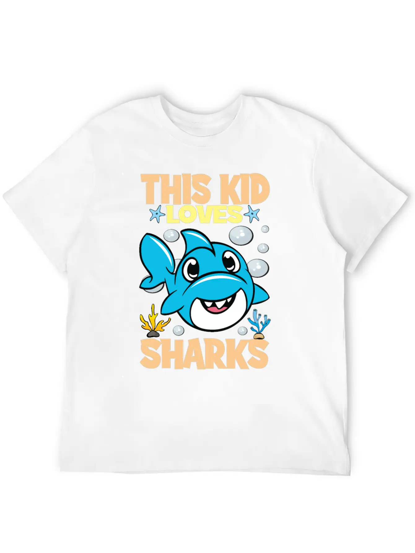 This Kid Loves Sharks I Children's Shark Fish Gift Breathable Soft Cotton T-Shirt – Timeless Casual Look