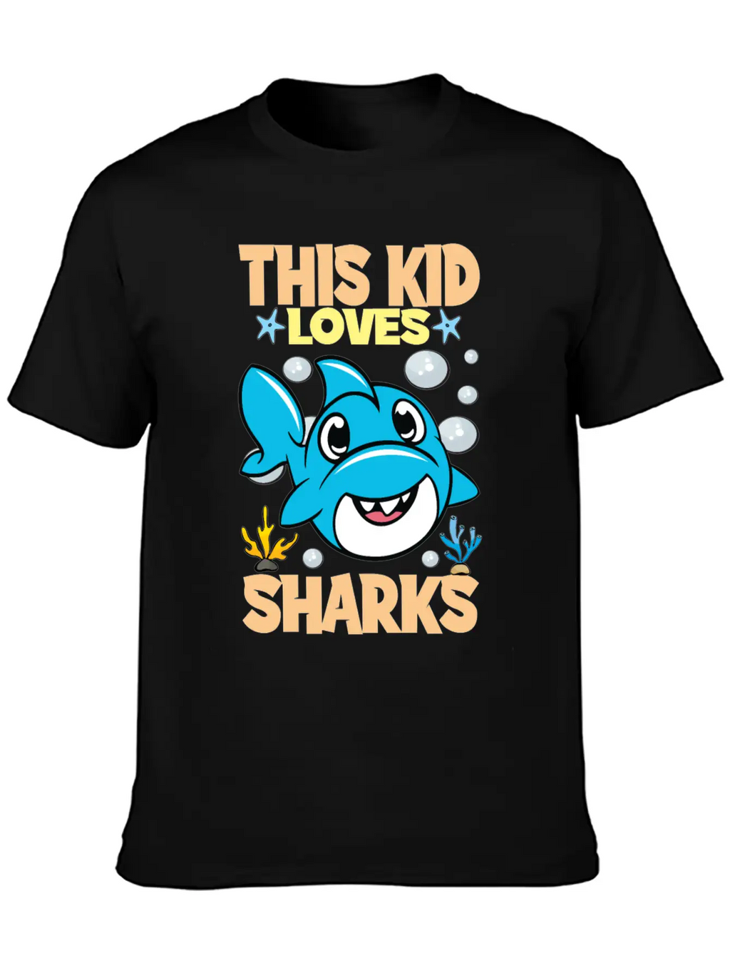 This Kid Loves Sharks I Children's Shark Fish Gift Breathable Soft Cotton T-Shirt – Timeless Casual Look