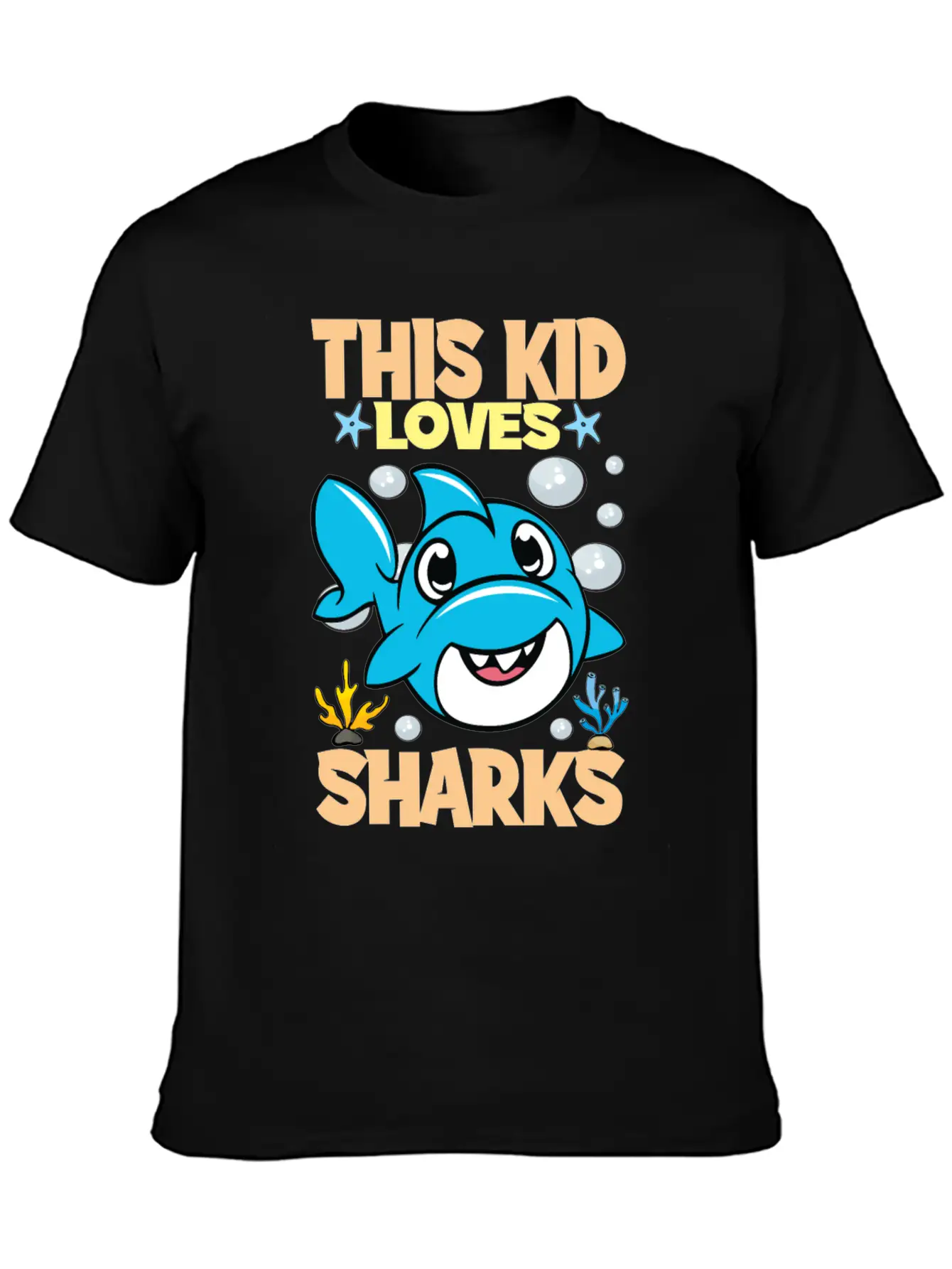 This Kid Loves Sharks I Children's Shark Fish Gift Breathable Soft Cotton T-Shirt – Timeless Casual Look